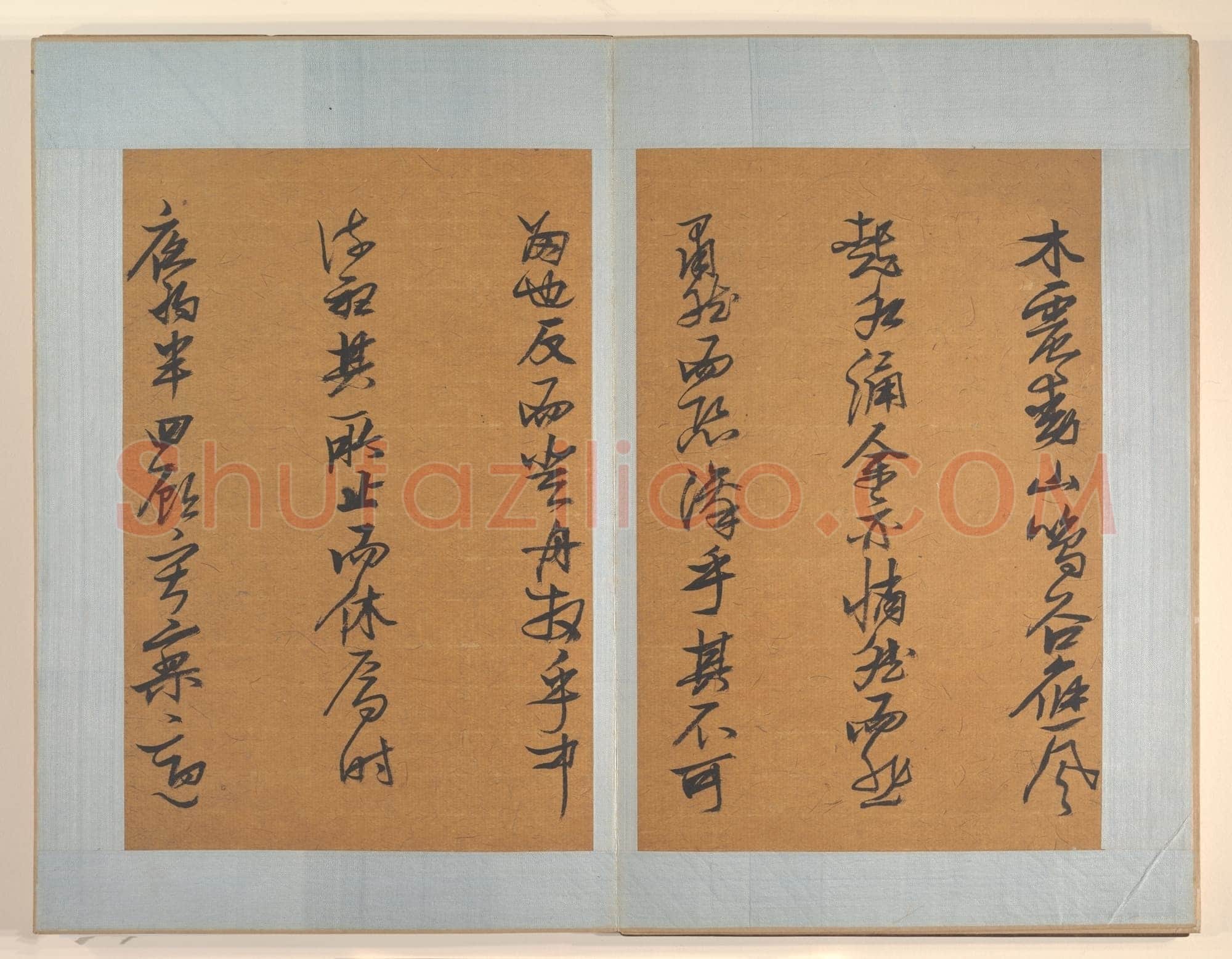 张瑞图《草书后赤壁赋》册 纸本 28.9×19.1厘米×8 天启六年(1626)纽约大都会艺术博物馆藏