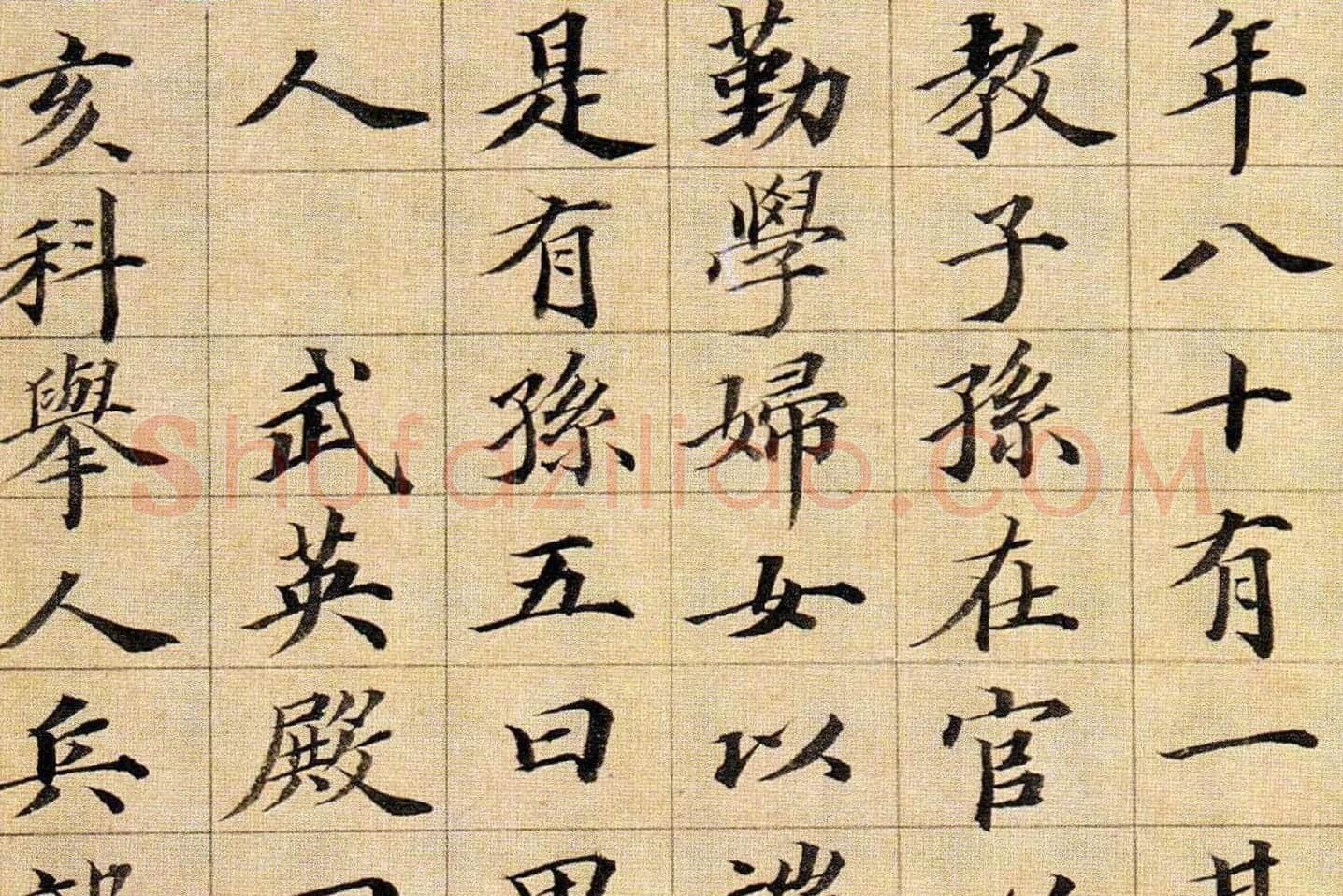 王梦楼楷书册页局部 (4)