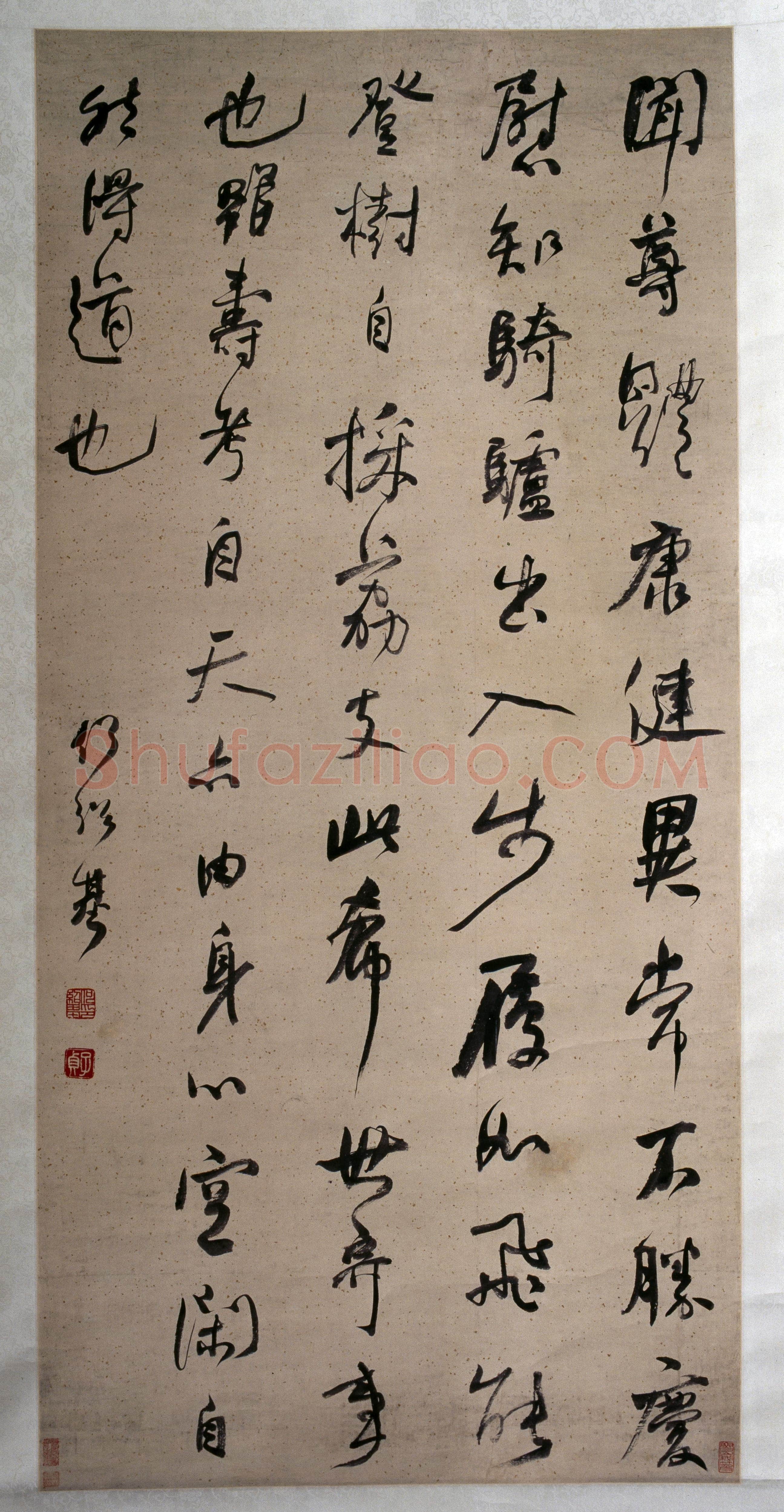 何绍基《节录苏轼答杨君素三首选轴》纸本行书 128×61.5cm 湖南省博物馆藏