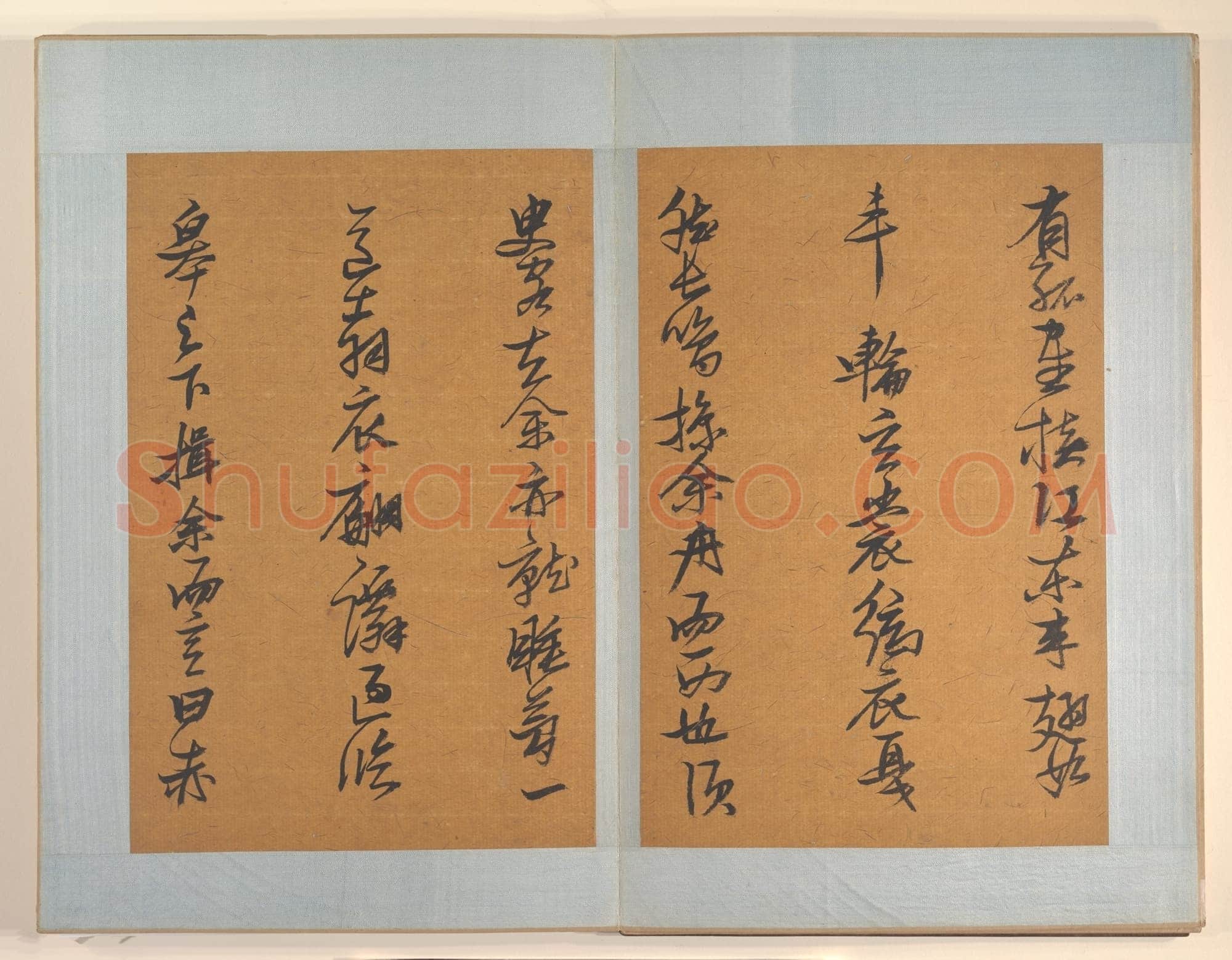 张瑞图《草书后赤壁赋》册 纸本 28.9×19.1厘米×8 天启六年(1626)纽约大都会艺术博物馆藏