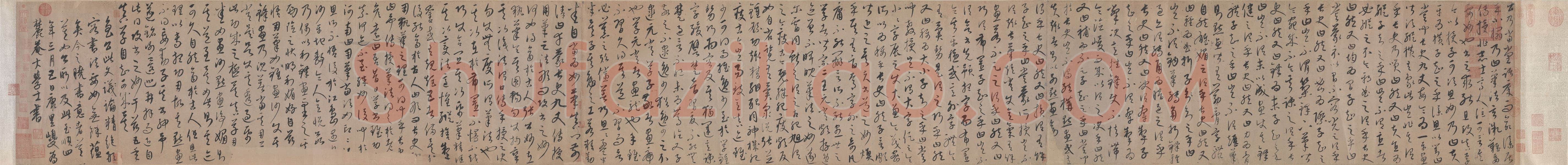 康里巎巎《草书张旭笔法卷》纸本 35.8×329.6cm 至顺四年(1333)北京故宫博物院藏
