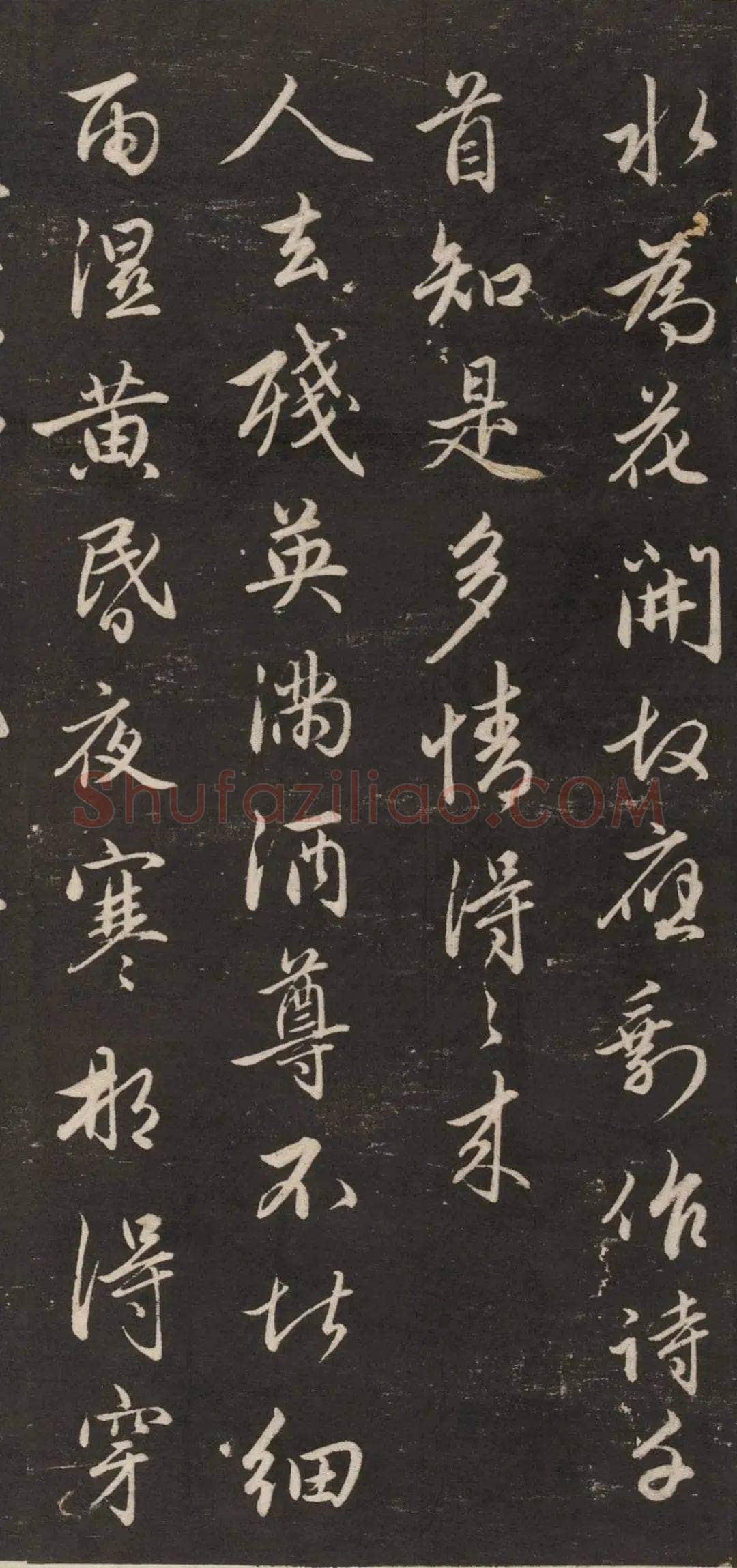 赵孟頫《行书苏轼梅花十绝》(墨拓)