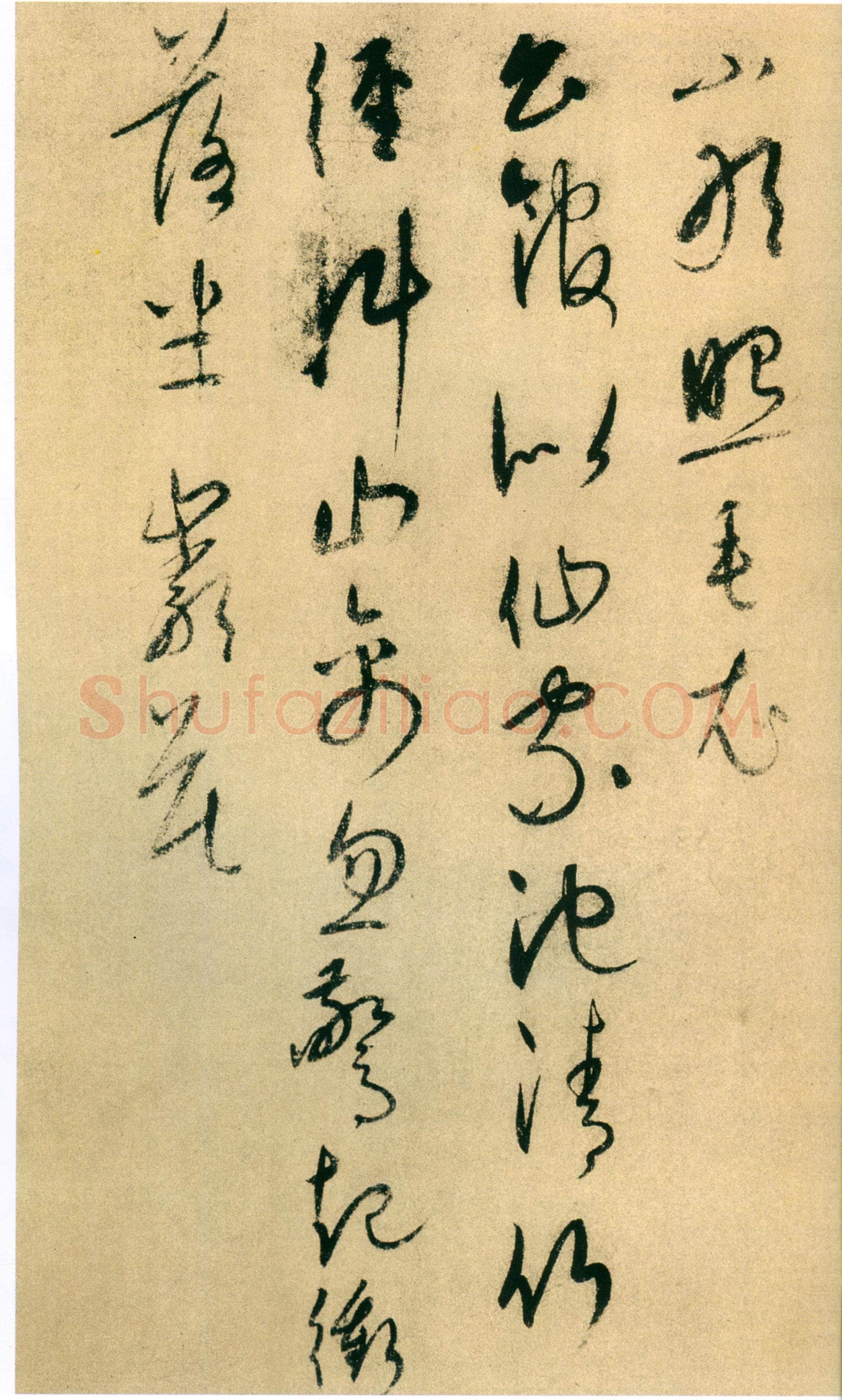 康里巎巎草书诗卷之《唐人绝句六首》 纵30.0厘米 横101.6厘米 元统二年(1334)日本东京国立博物馆藏(高岛菊次郎氏寄赠)
