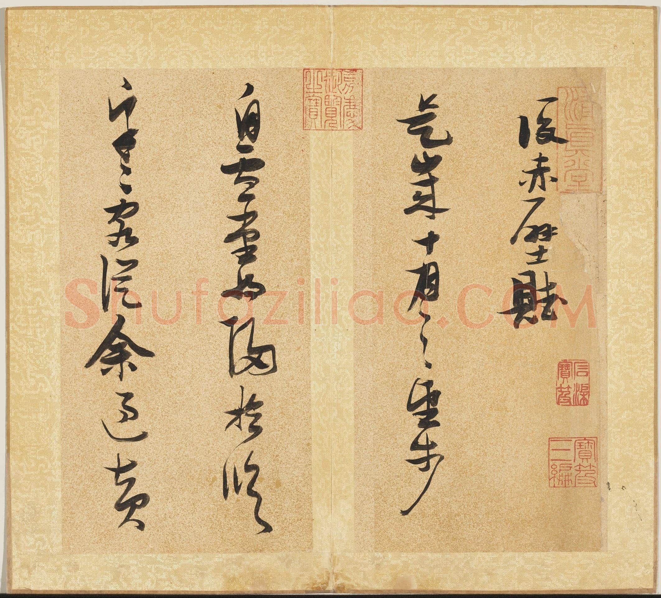 张瑞图《草书后赤壁赋册》纸本草书 29.3x15cm ×15 天启七年(1627)台北故宫博物院藏