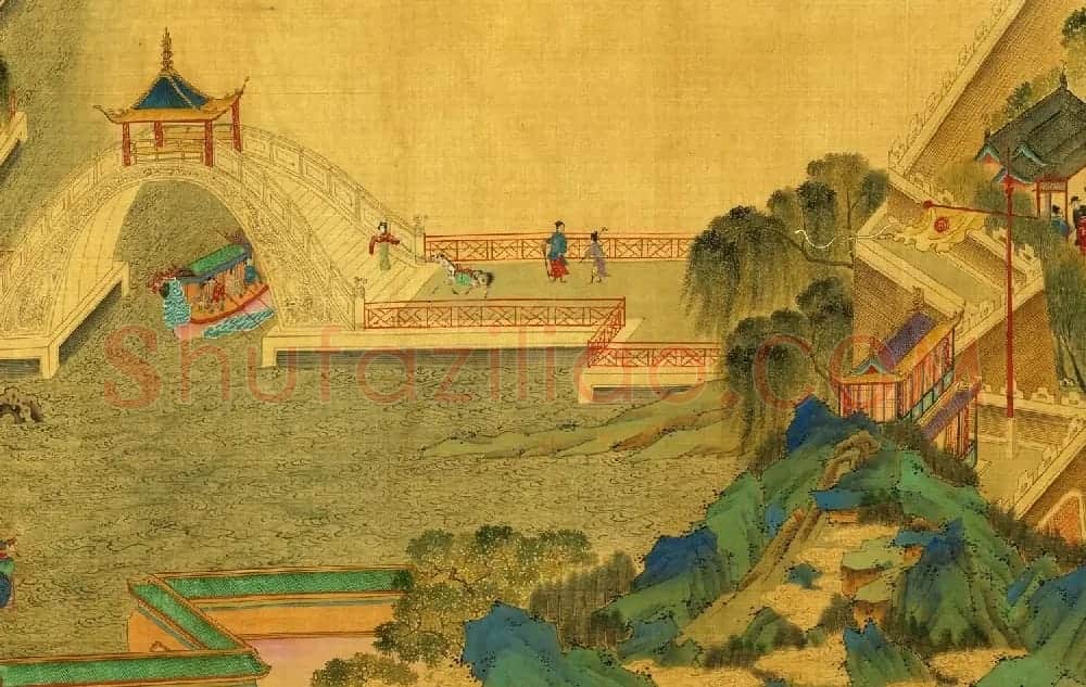 明代仇英绘画欣赏《清明上河图》 | 传世书法作品鉴赏