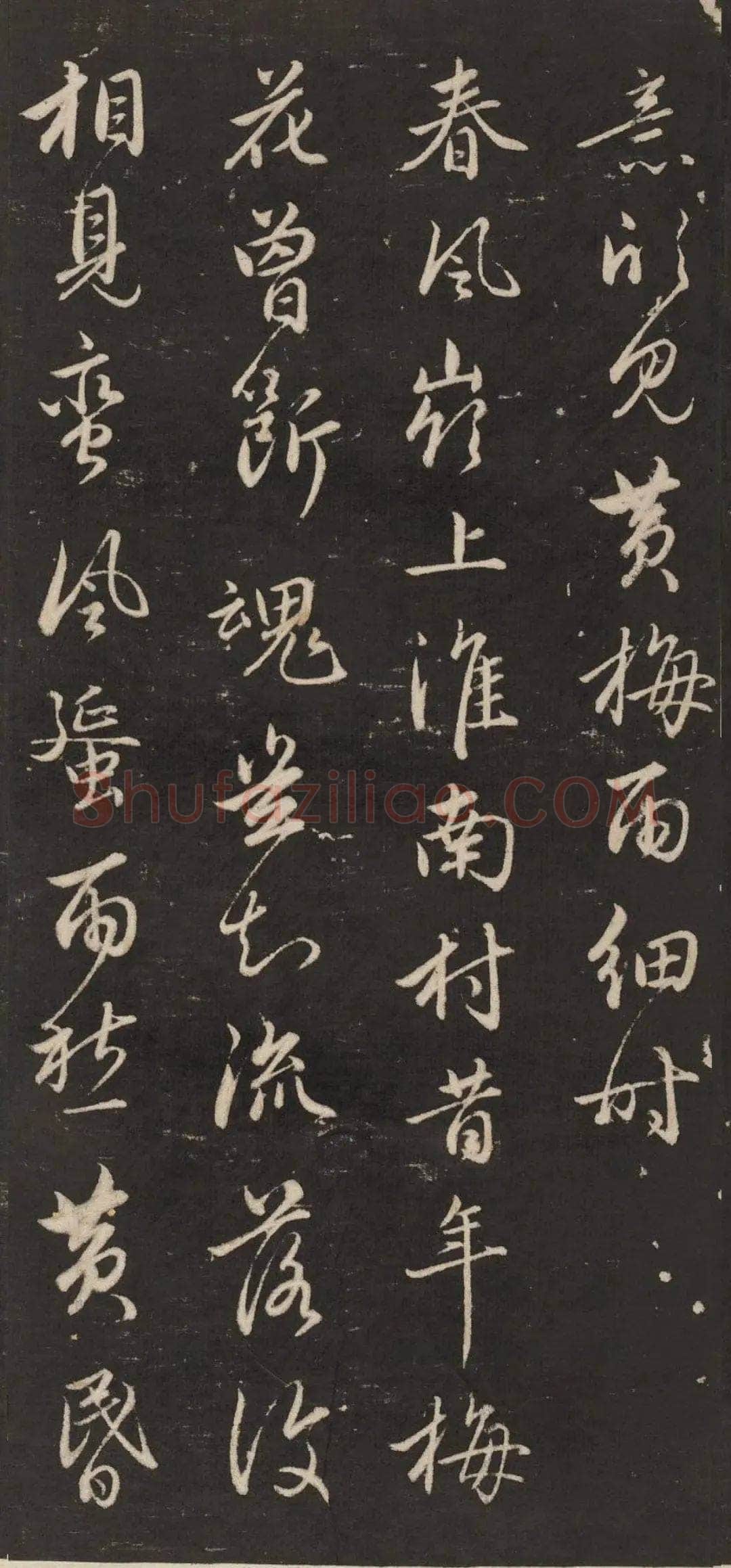 赵孟頫《行书苏轼梅花十绝》(墨拓)