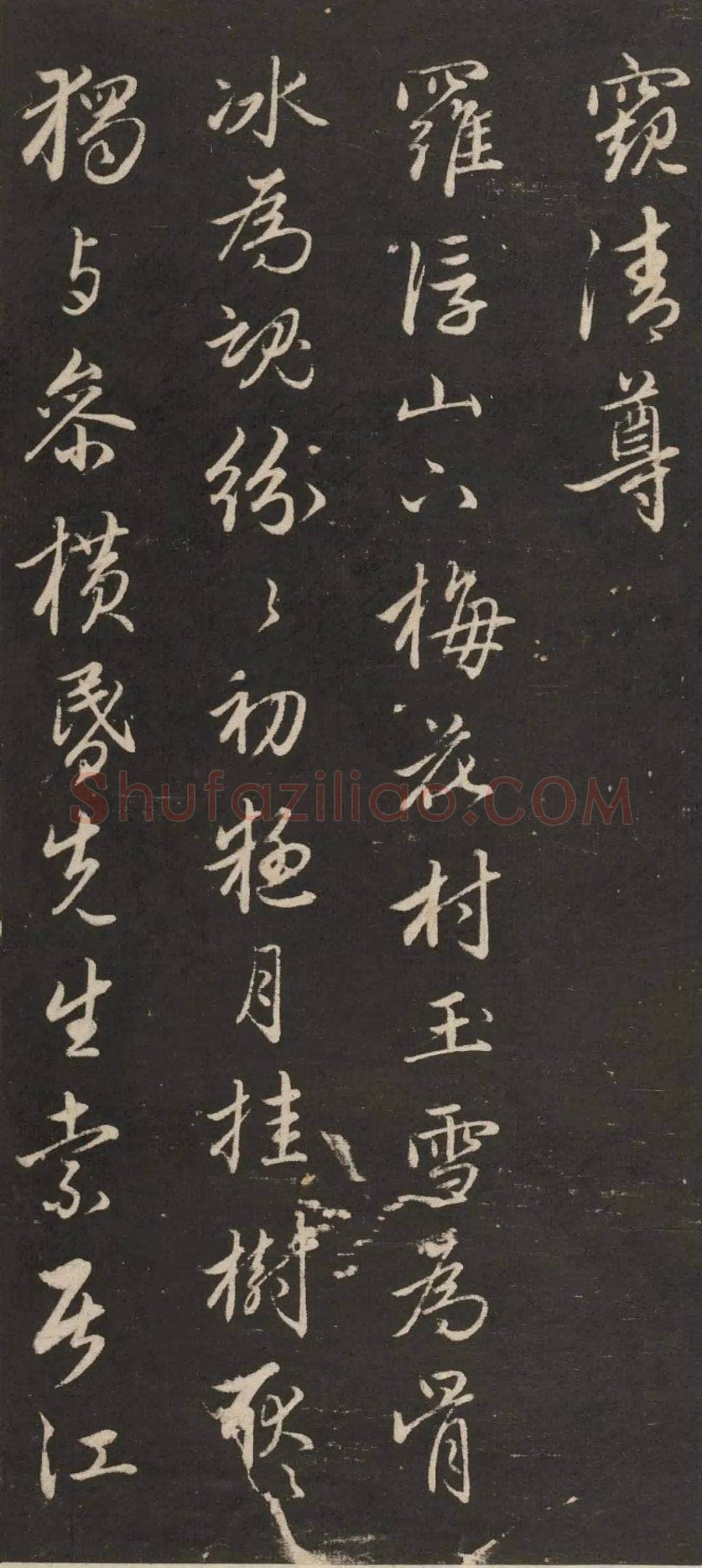 赵孟頫《行书苏轼梅花十绝》(墨拓)