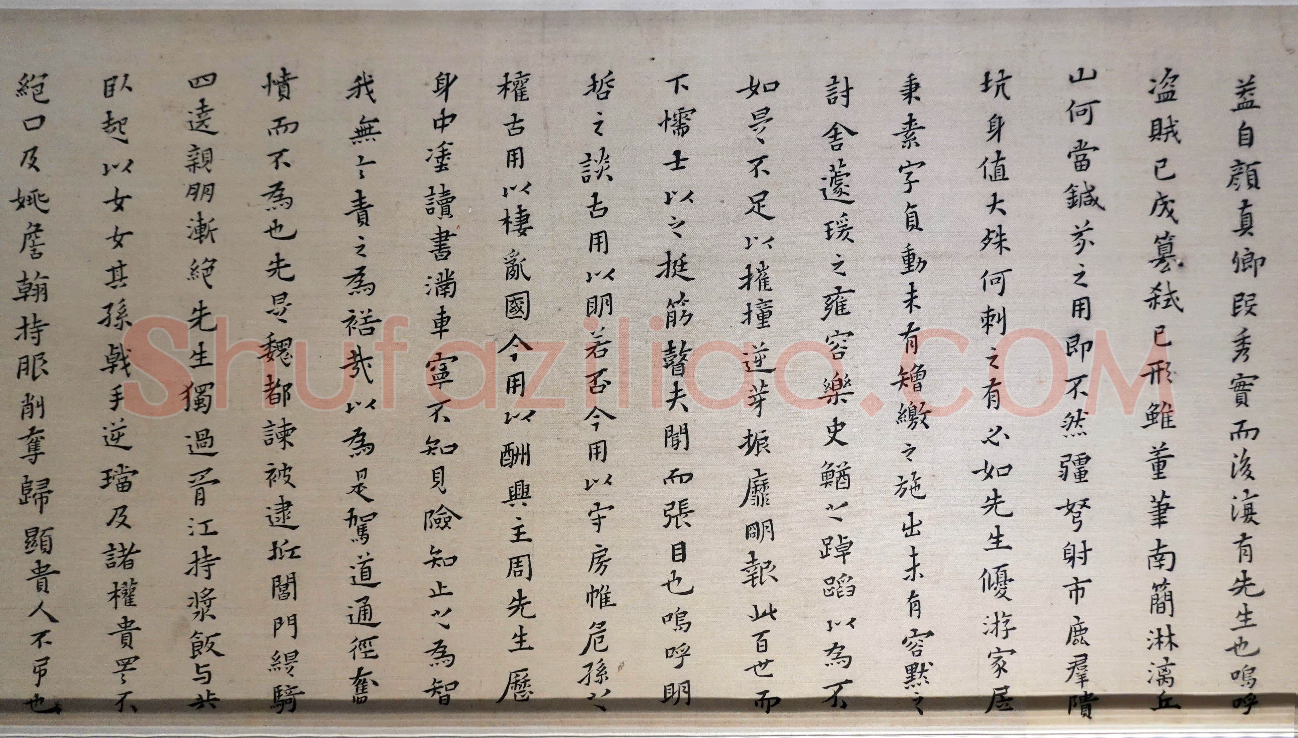 黄道周《周顺昌神道碑卷》绢本 小楷 27.8×331cm 南京博物院藏