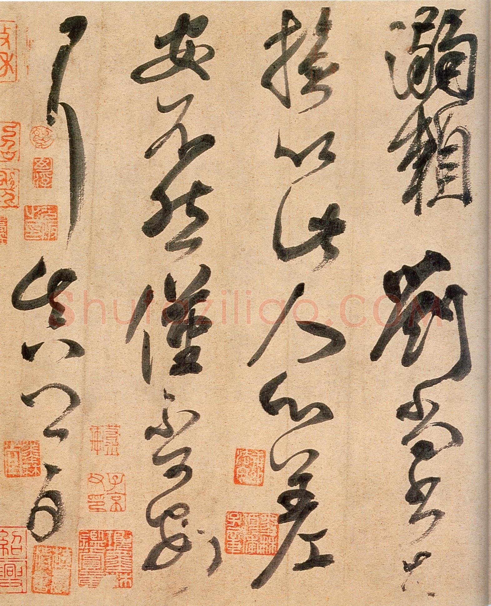 颜真卿《湖州帖》(宋摹本)纸本 行书 27.6×50.2cm 约大历十年(775年)北京故宫博物院藏本