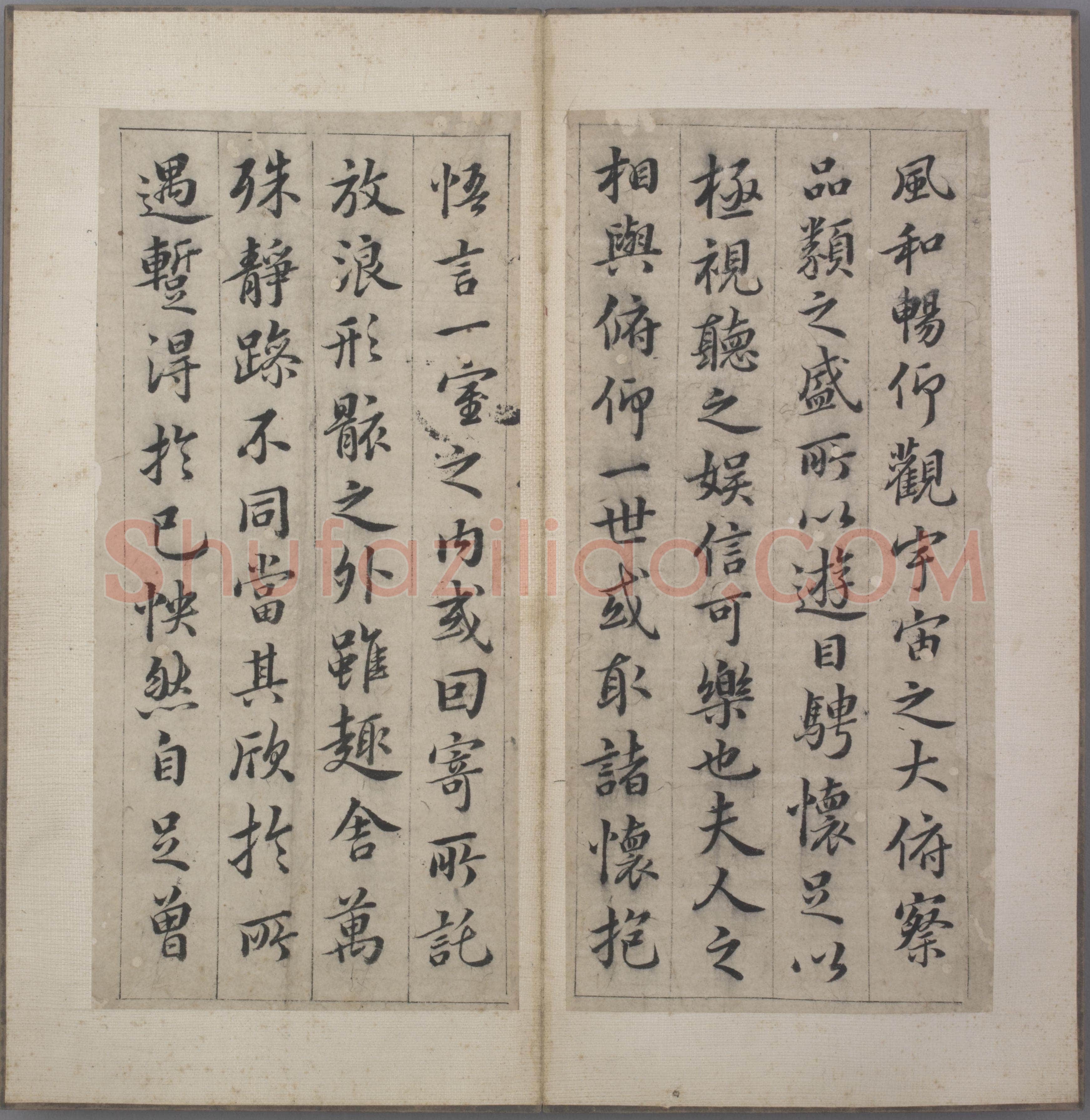 韩道亨《行书临兰亭序册》纸本 24.3×11.4cm×13 北京故宫博物院藏