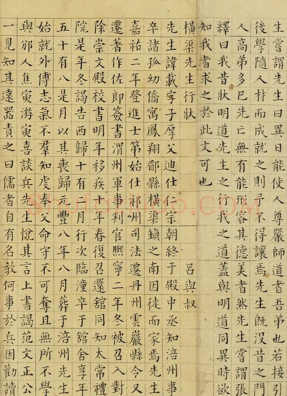 祝允明小楷宋儒六贤传志卷 | 书法长卷