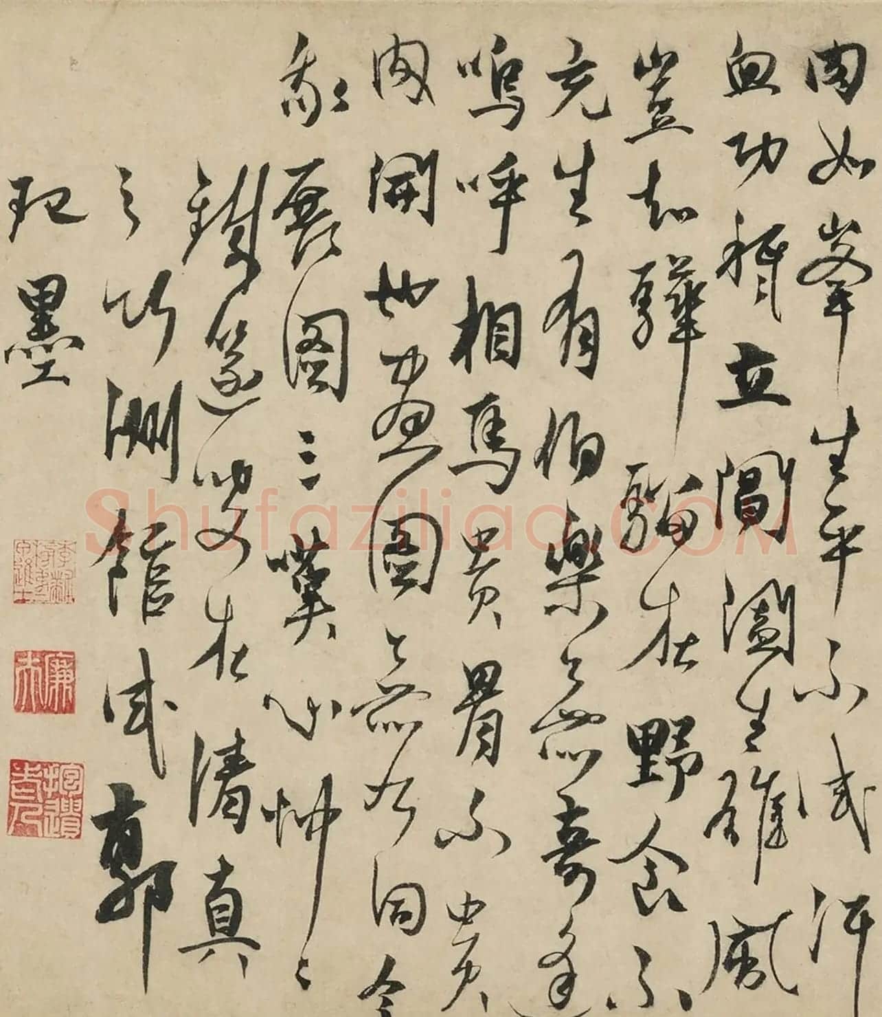 元代杨维桢书法题龚开骏骨图 | 书法名家作品欣赏