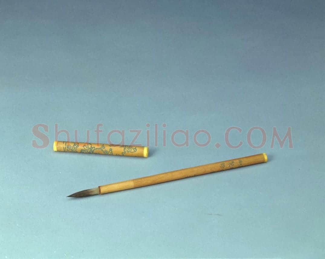 檀香木管刻御制诗山茶花紫毫笔 | 故宫文房用品藏品