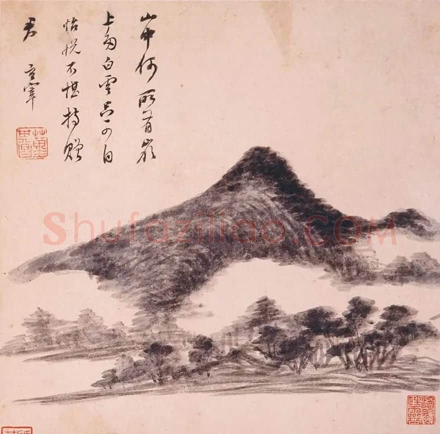 陈万全、温汝适书法题董其昌仿古山水图册 | 传世书法作品鉴赏