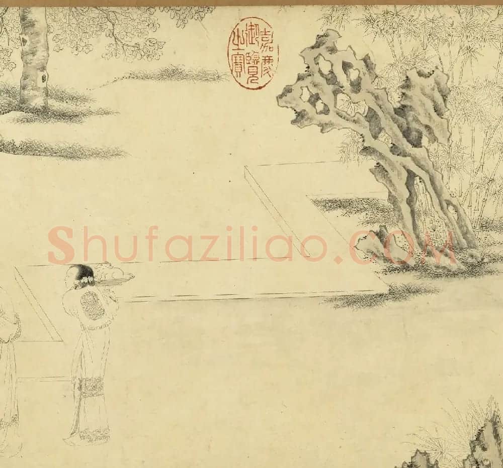 传明仇英乞巧图：宫中女子过七夕 | 传世书法作品精选
