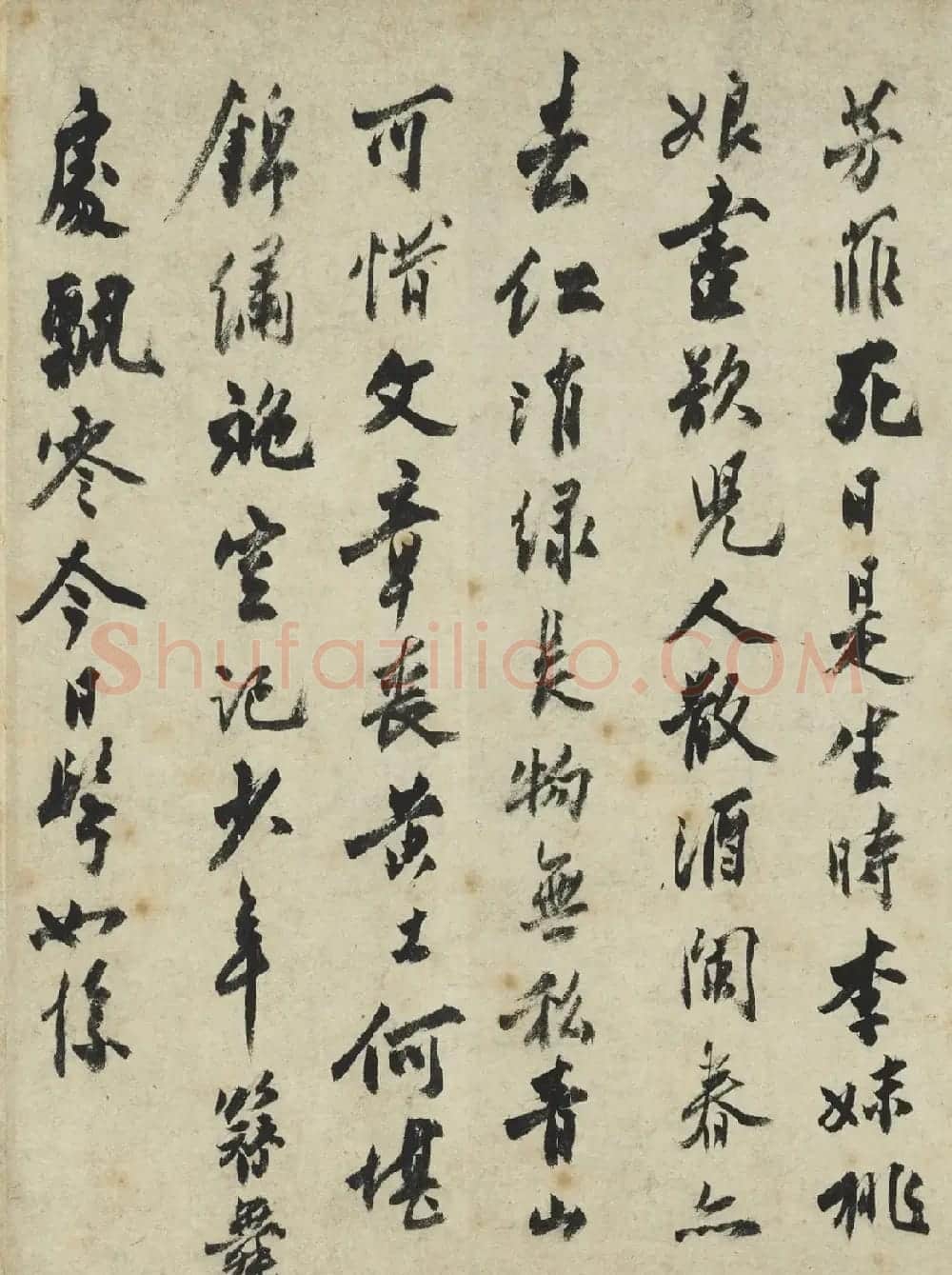 沈周字画《落花图并诗卷》 | 传世书法作品欣赏