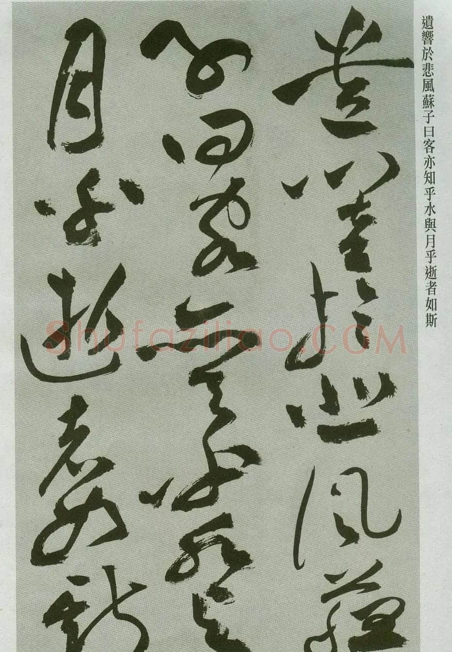 祝允明草书字帖欣赏《前赤壁赋》 | 毛笔草书字帖