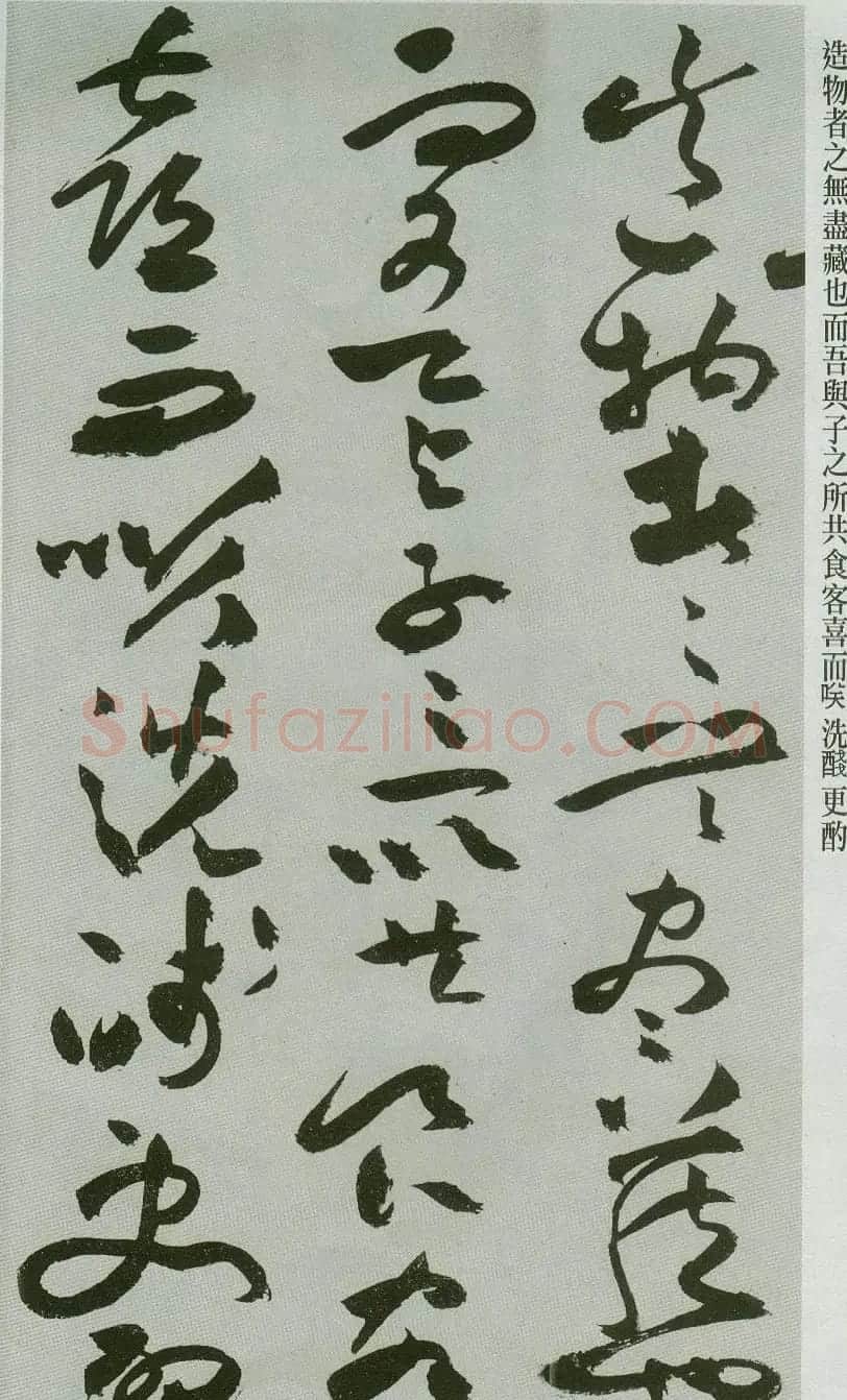 祝允明草书字帖欣赏《前赤壁赋》 | 毛笔草书字帖