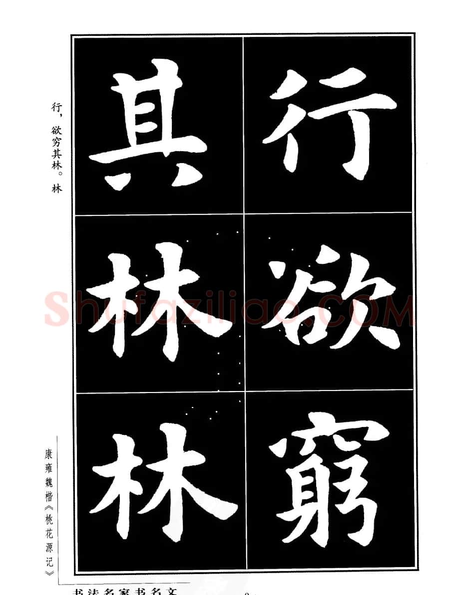 康雍魏楷书法欣赏《桃花源记》 | 软笔楷书字帖