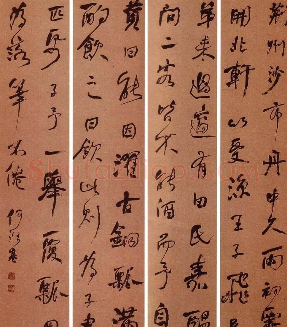 晚清书画家何绍基书法四条屏专辑 | 书法名家作品欣赏