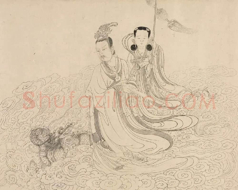 元代褚奂隶书题词《九歌图》 | 传世书法作品精选