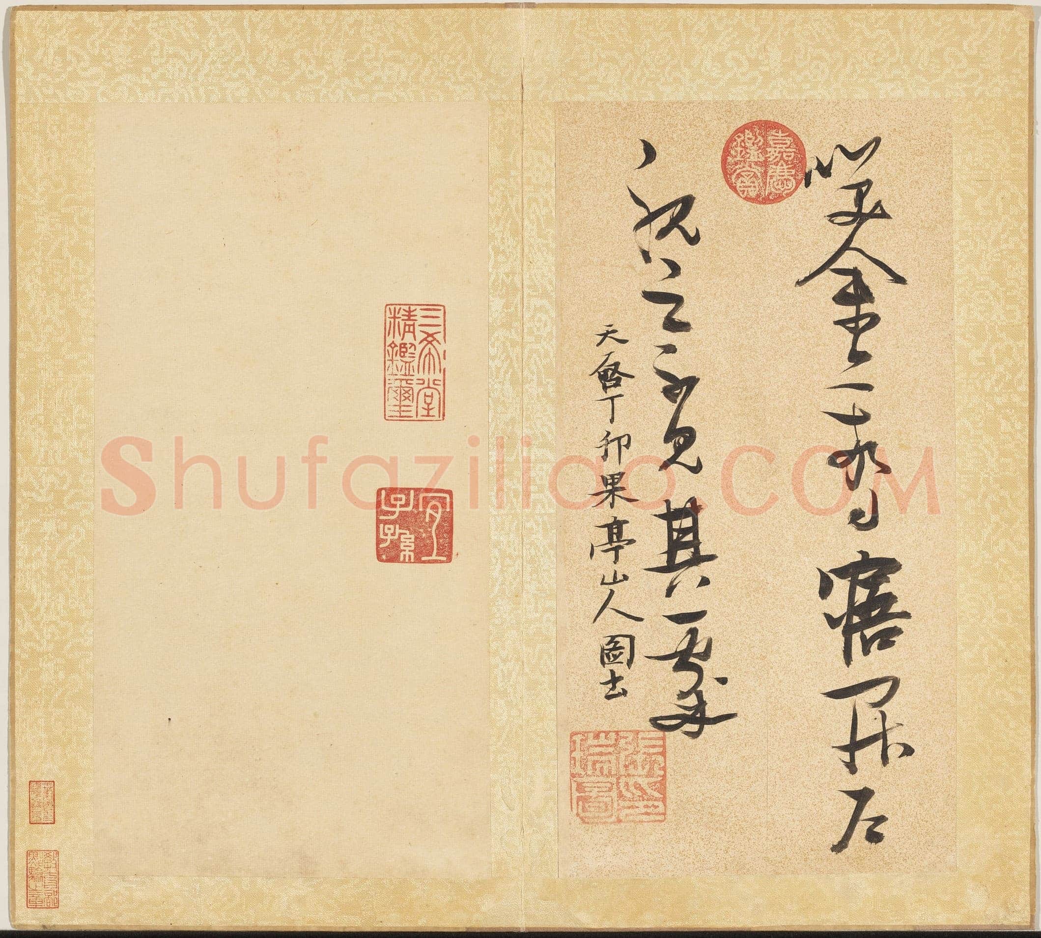 张瑞图《草书后赤壁赋册》纸本草书 29.3x15cm ×15 天启七年(1627)台北故宫博物院藏