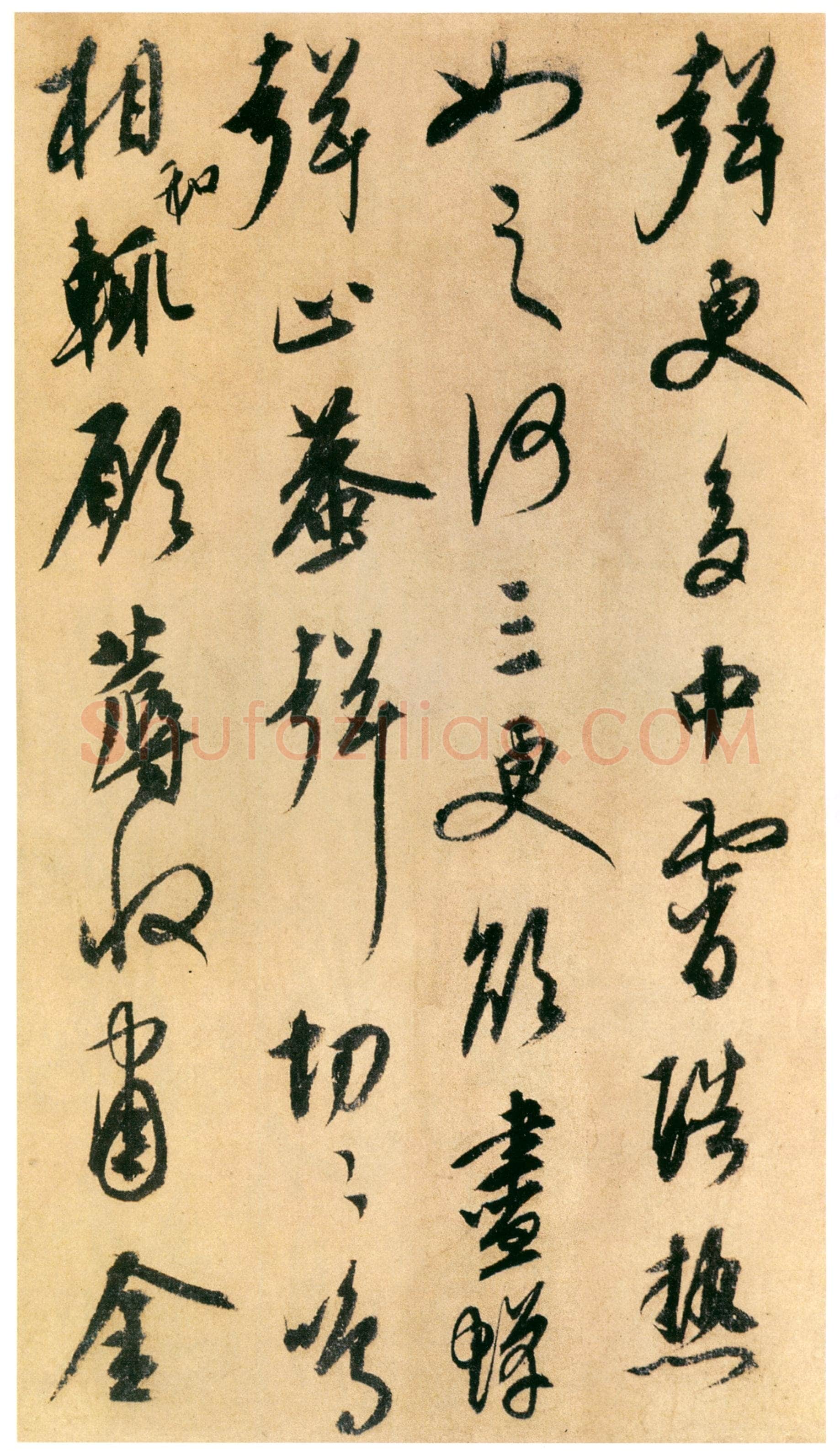 康里巎巎草书诗卷之《自作秋夜感怀七言古诗》纸本 28.9×82.2cm 至正四年(1344)日本东京国立博物馆藏(高岛菊次郎氏寄赠)