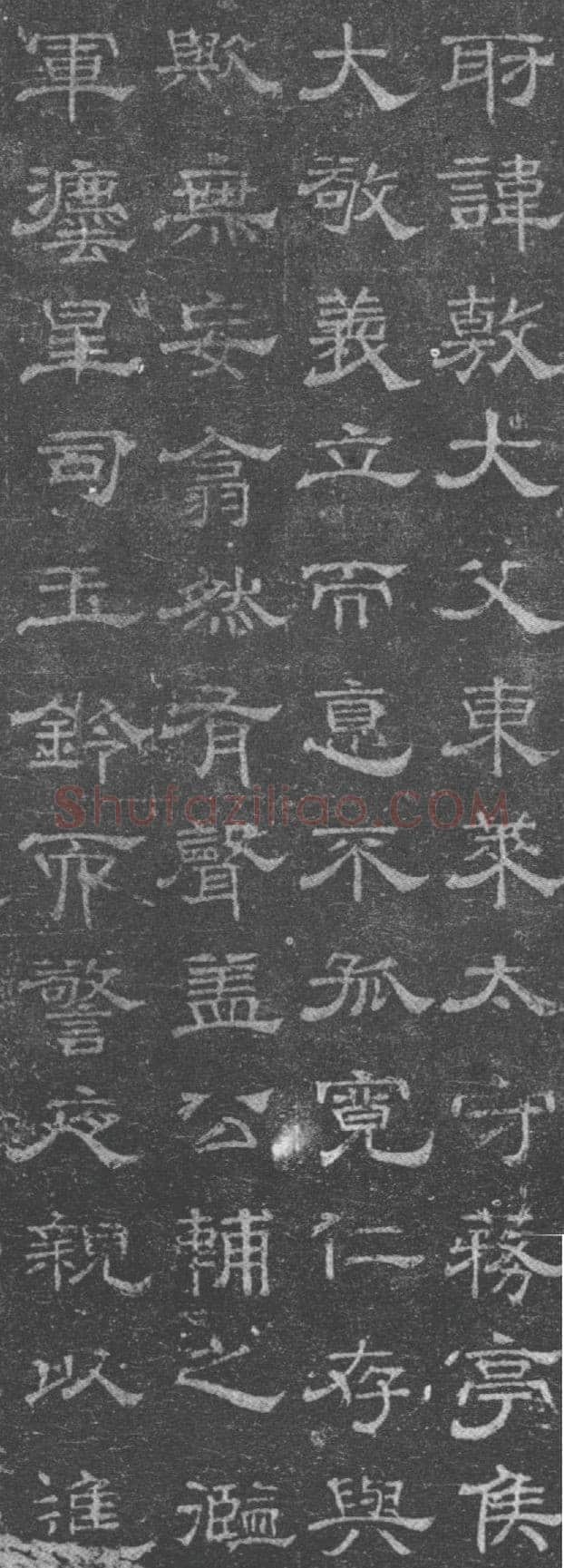 杨骏残志西晋碑刻碑拓,摘自西晋杨骏残志