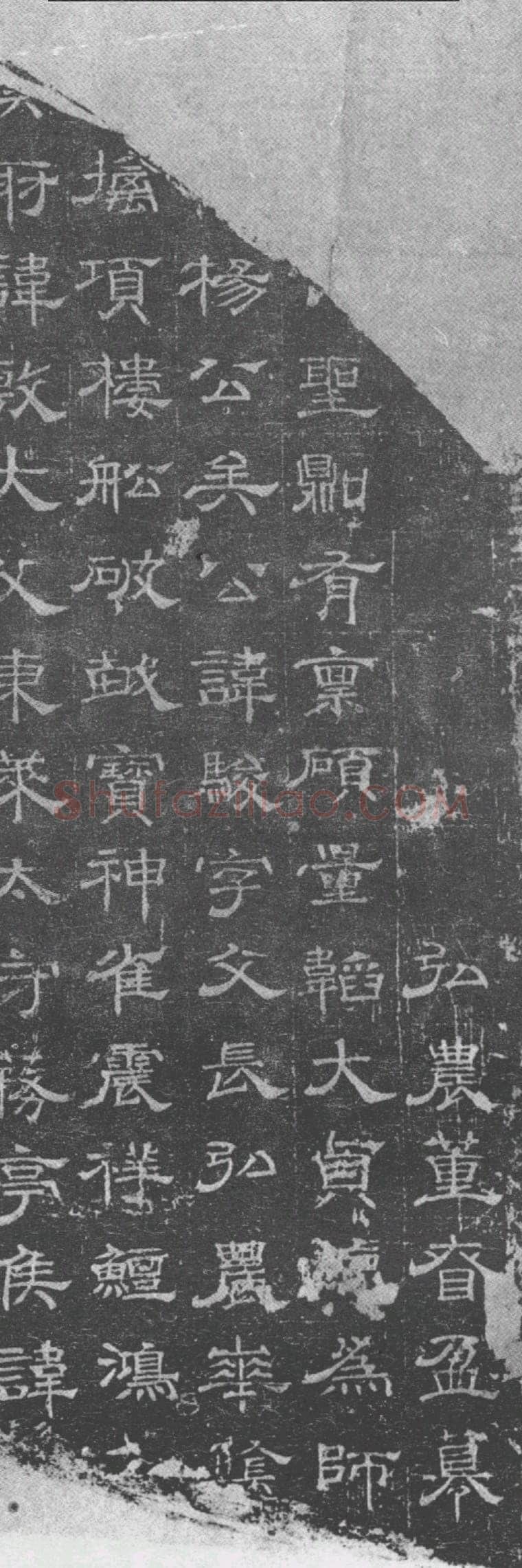 杨骏残志西晋碑刻碑拓,摘自西晋杨骏残志