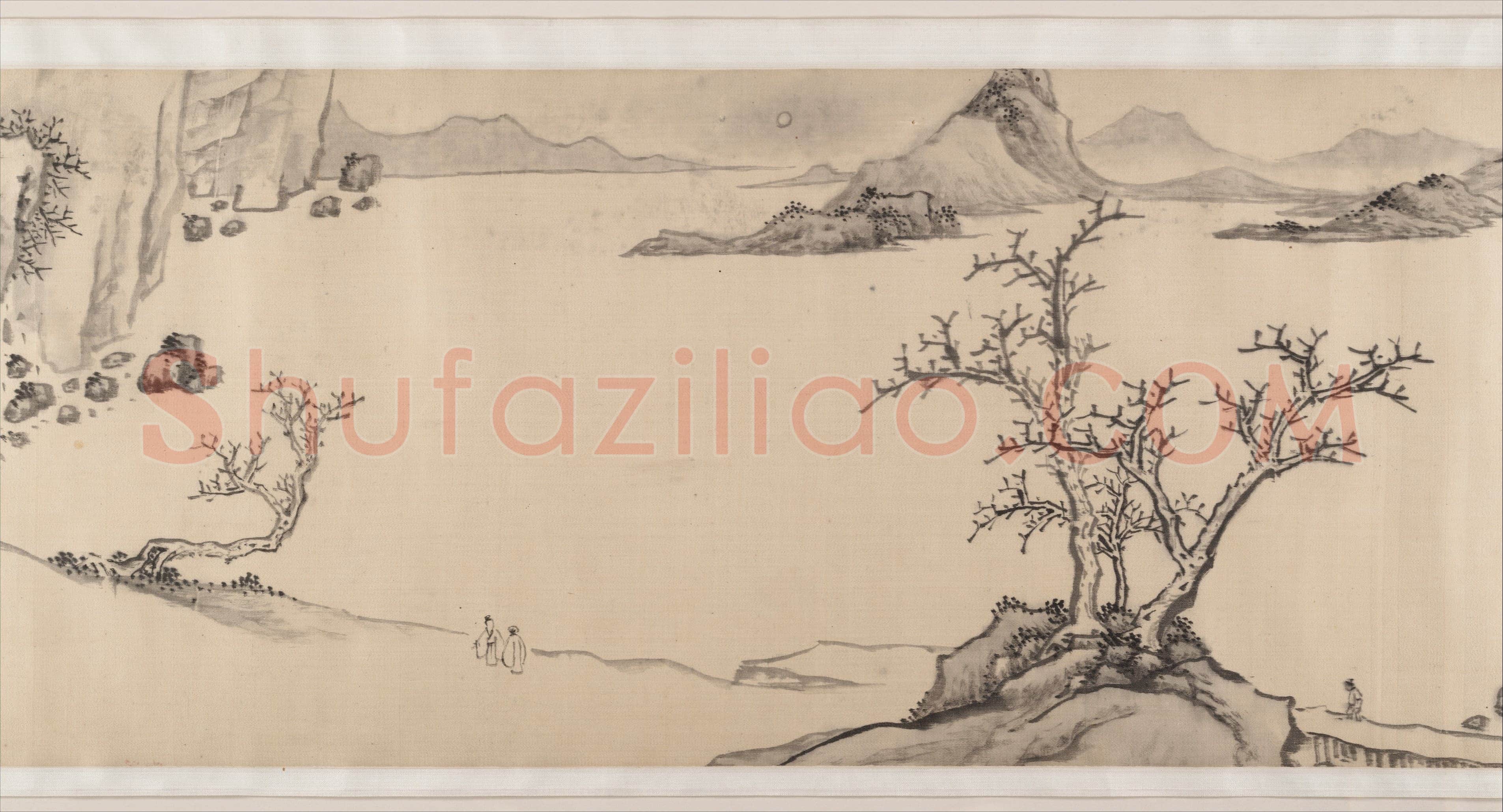 张瑞图《赤壁怀古大江东去》书画合卷 绫本 27.9×320厘米 崇祯二年(1629)纽约大都会艺术博物馆藏