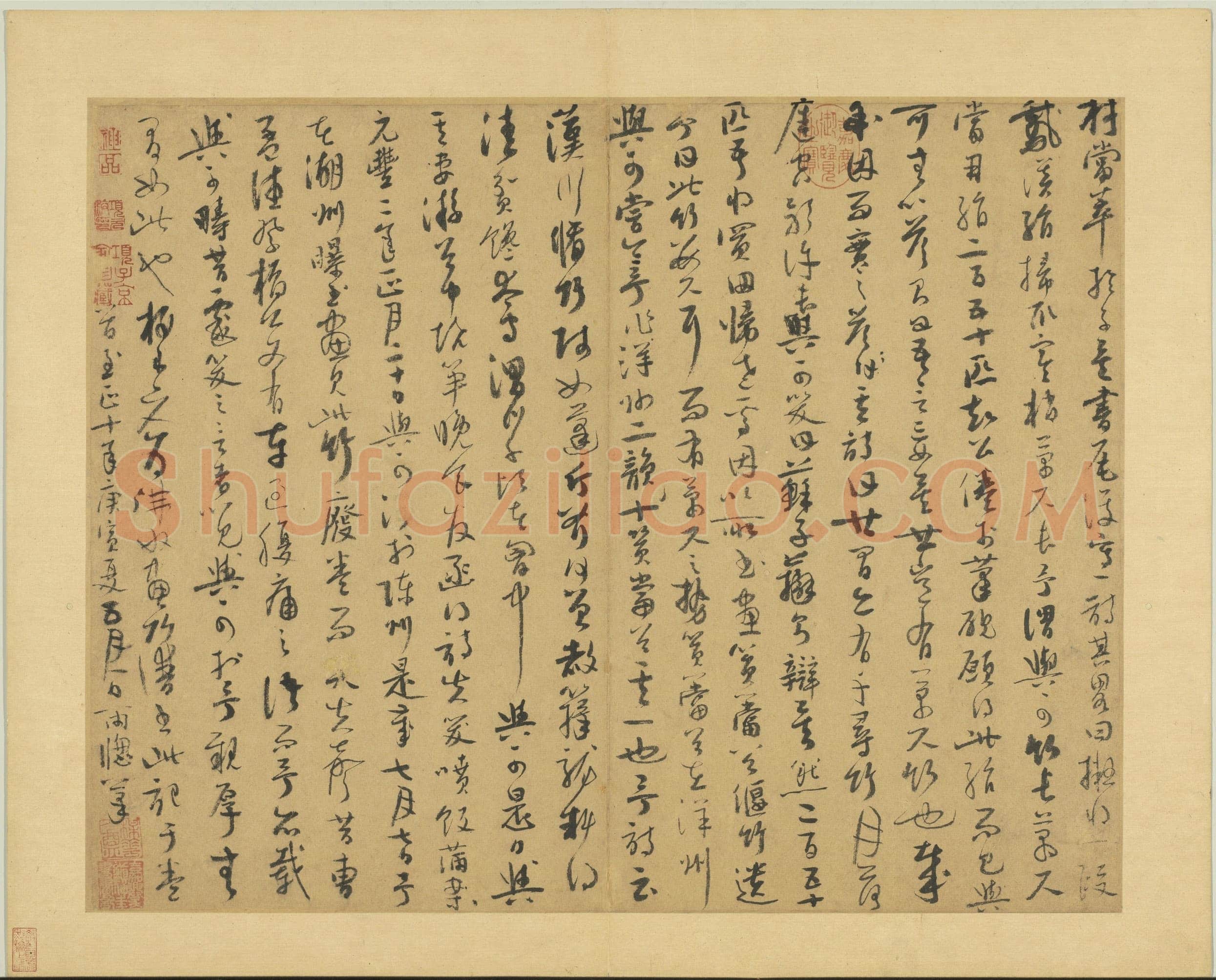 吴镇《墨竹谱》册 纸本 每页纵40.3厘米,横52厘米 二十二页 台北故宫博物院藏