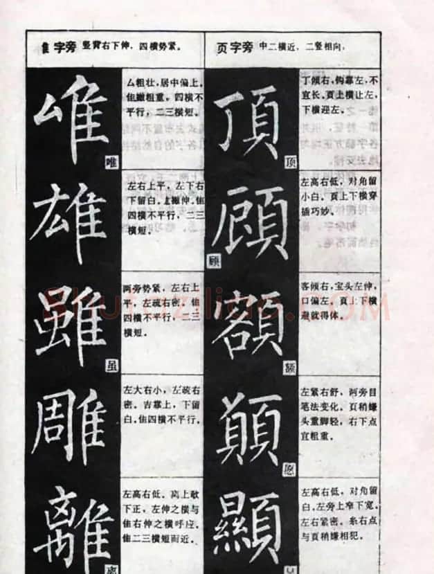 柳体书法教程《柳公权楷书结构》 | 毛笔楷书字帖