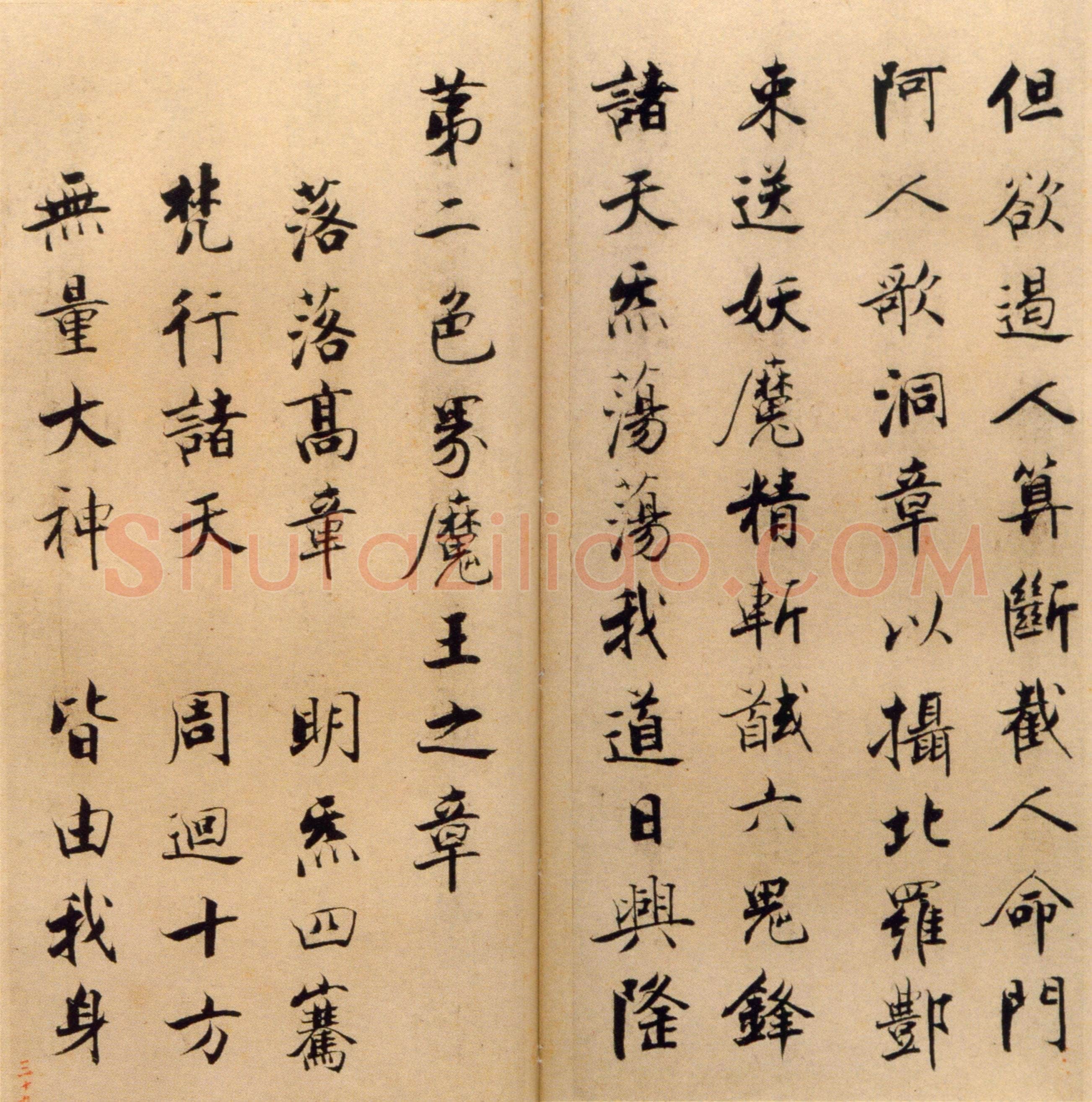 张即之《楷书度人经帖》纸本楷书 59页 每页30.7×14.lcm 北京故宫博物院藏