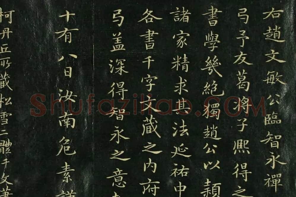 赵孟頫《真草千字文》局部 (5)