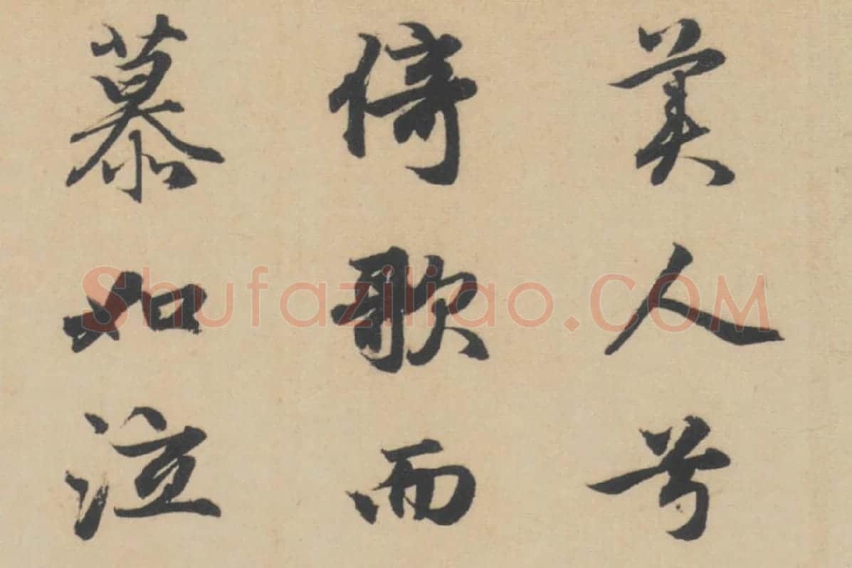 赵孟頫行书《前赤壁赋》局部细节 (3)