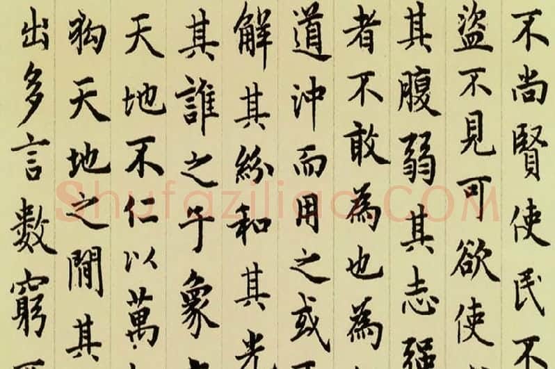 赵孟頫《小楷道德经》局部 (5)