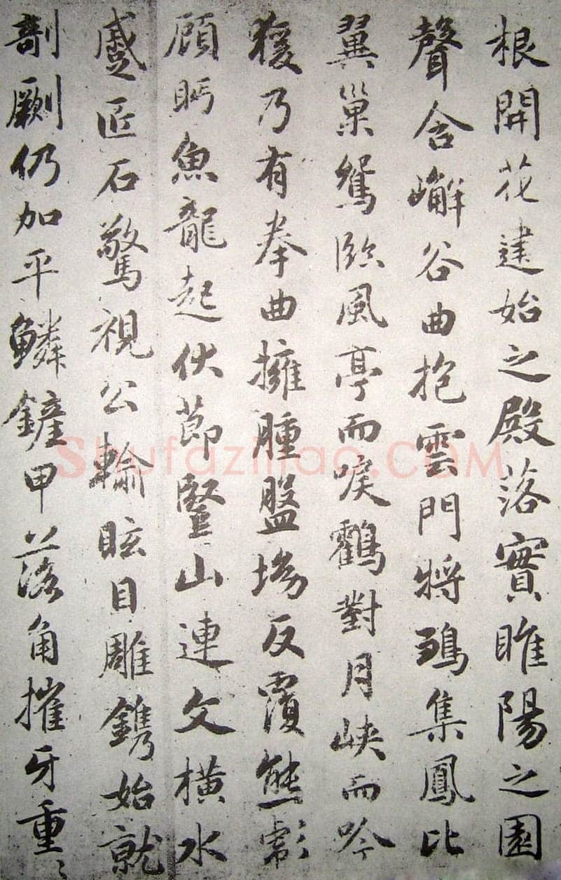 赵孟頫《临褚遂良枯树赋》纸本 行书 资料不详