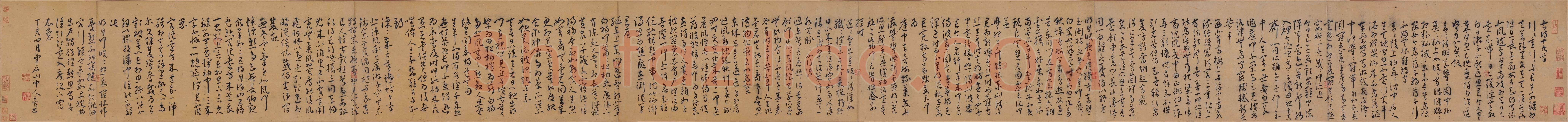 王宠《草书古诗十九首卷》纸本 草书 29.3×380.1cm 上海博物馆藏