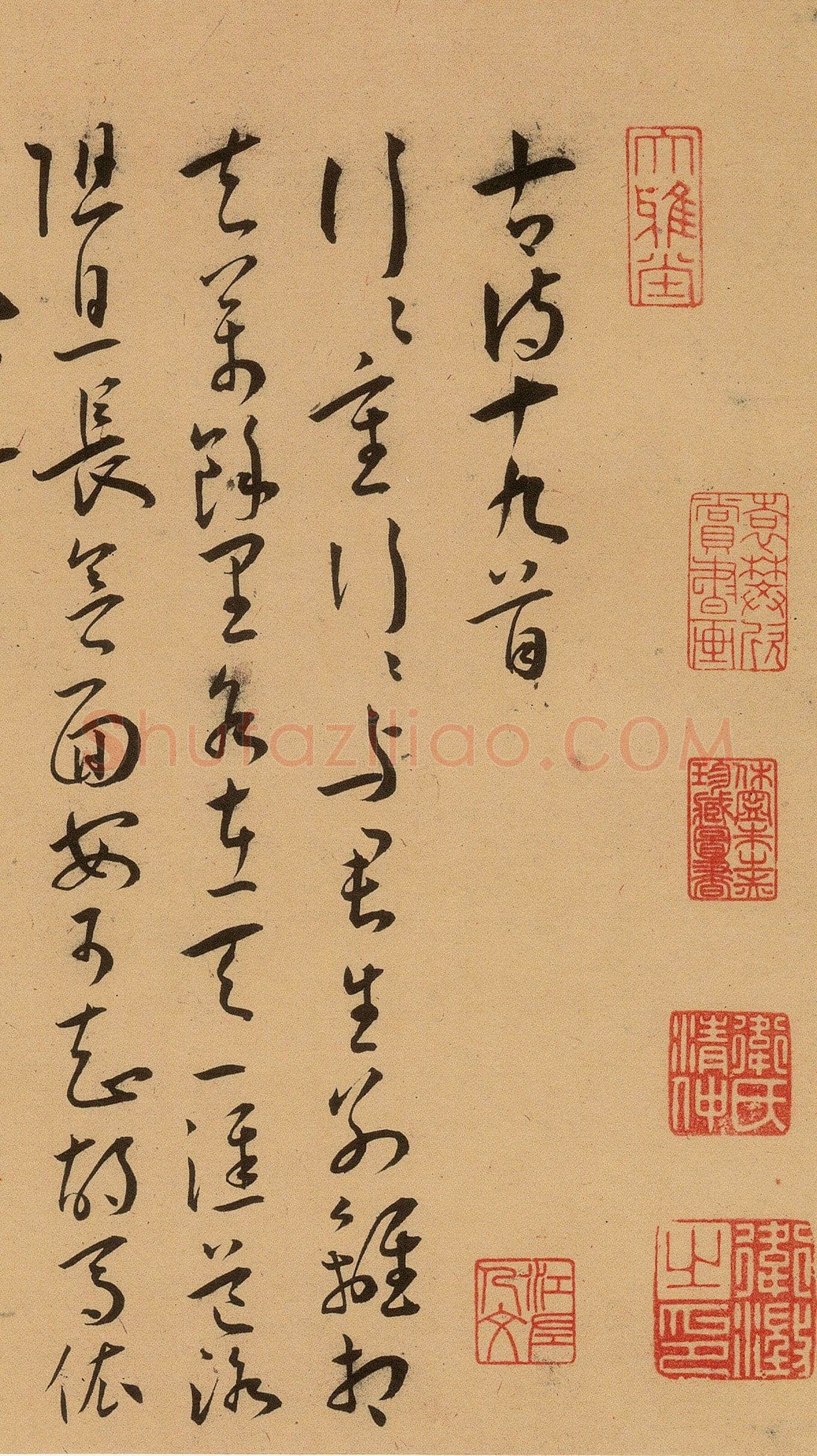 王宠《草书古诗十九首卷》纸本 草书 29.3×380.1cm 上海博物馆藏