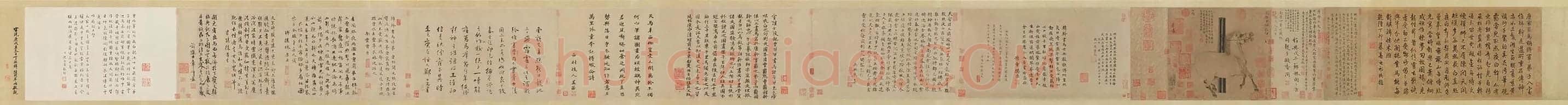 韩干照夜白图全卷
