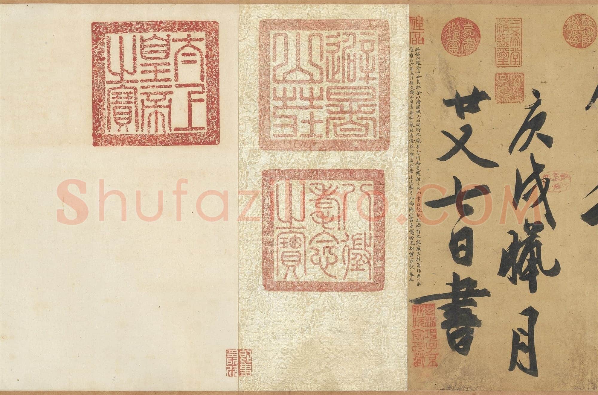 文徵明《自书灯花焚香等诗帖卷》纸本行书,31.5x518.3cm 1550年 台北故宫博物院藏