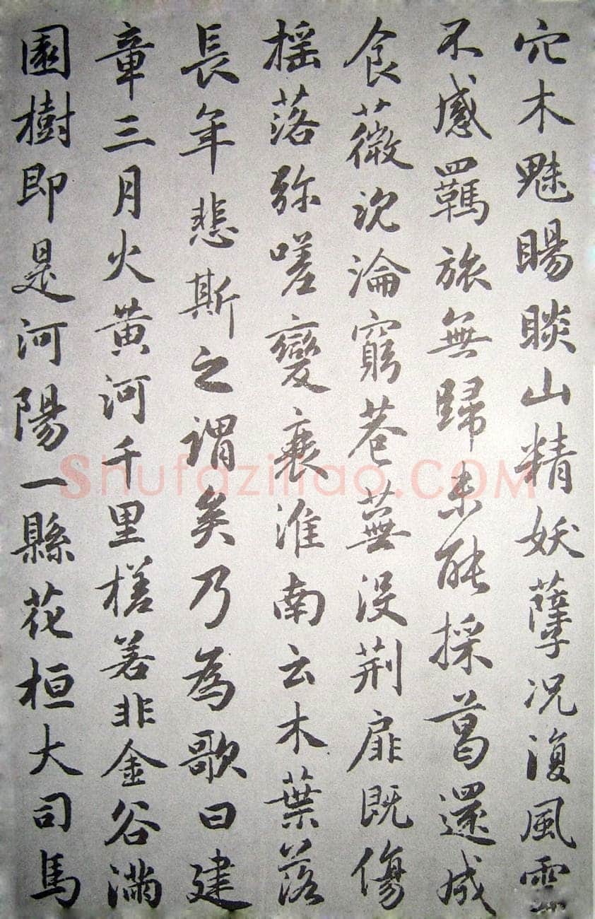 赵孟頫《临褚遂良枯树赋》纸本 行书 资料不详