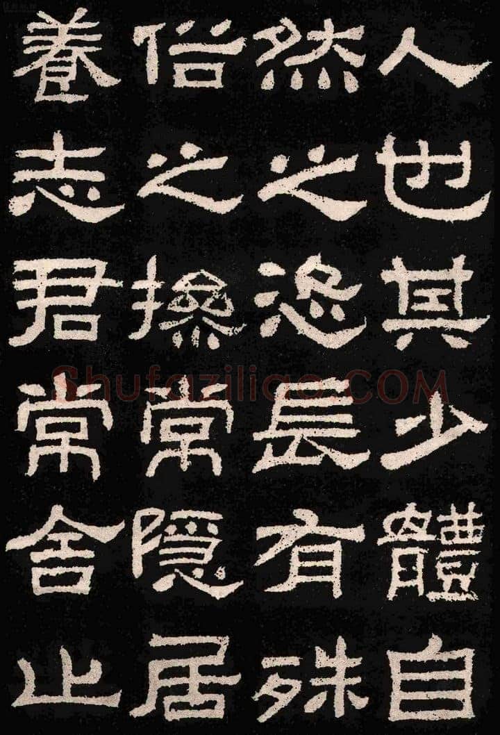 肥致碑汉金石作品欣赏,摘自秦汉肥致碑
