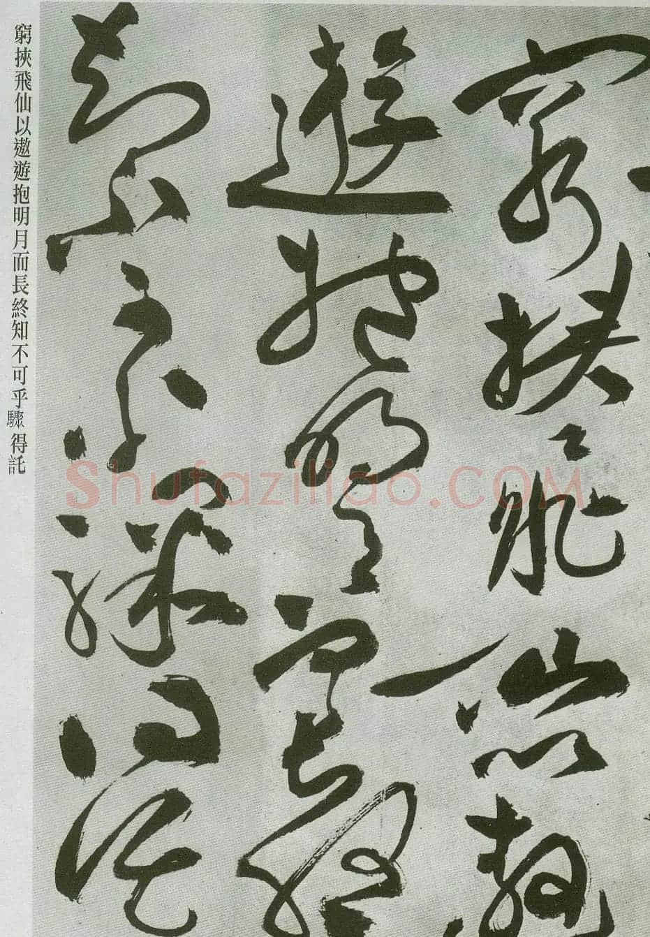 祝允明草书字帖欣赏《前赤壁赋》 | 毛笔草书字帖