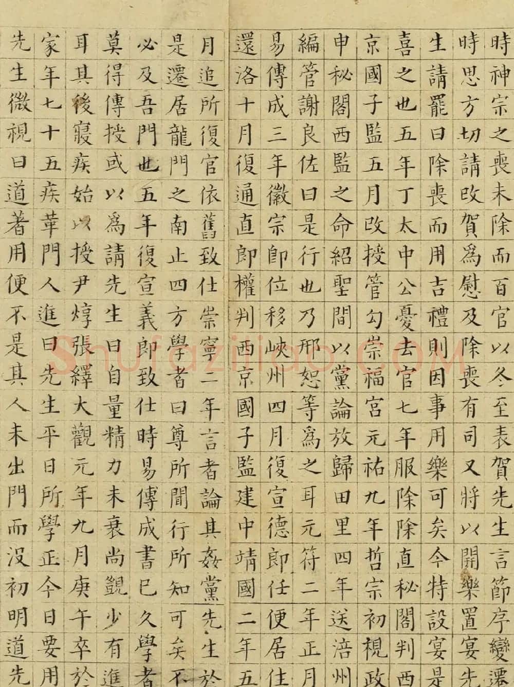 祝允明小楷宋儒六贤传志卷 | 书法长卷