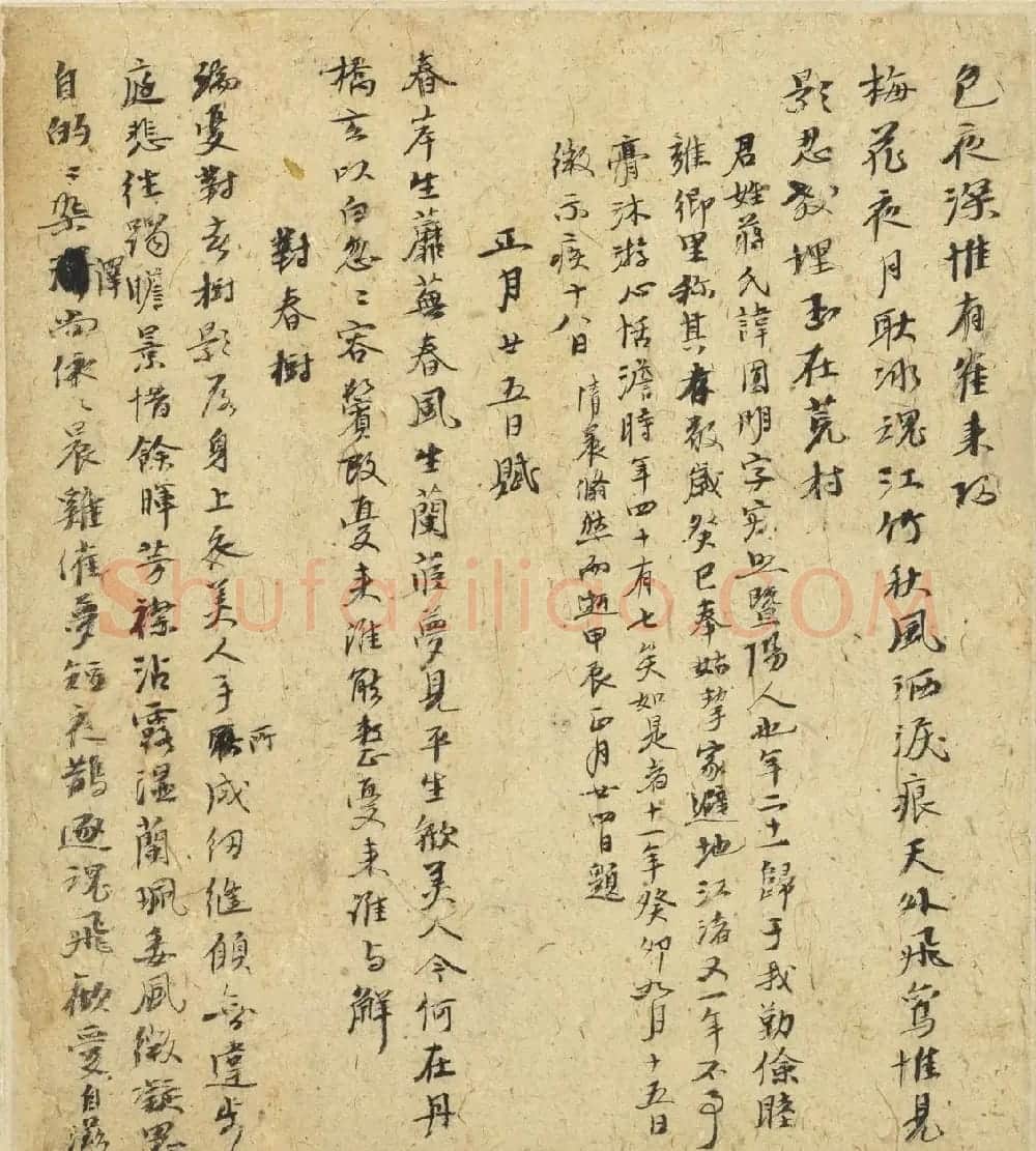 元代倪瓒自书诗稿《述怀》册 | 软笔书法作品