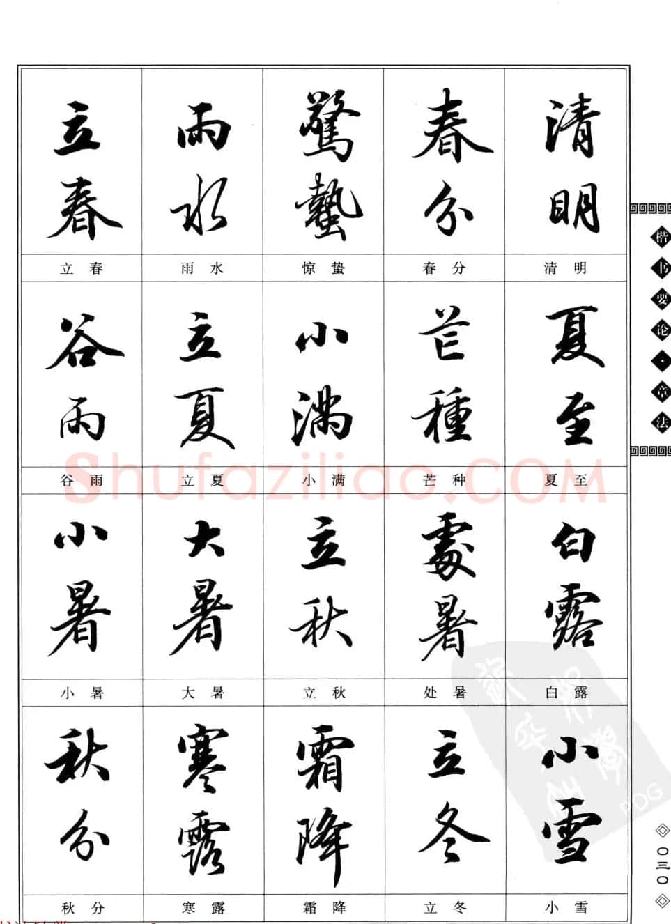 田英章书法专业教程字帖《楷书要论－章法》 | 毛笔楷书字帖