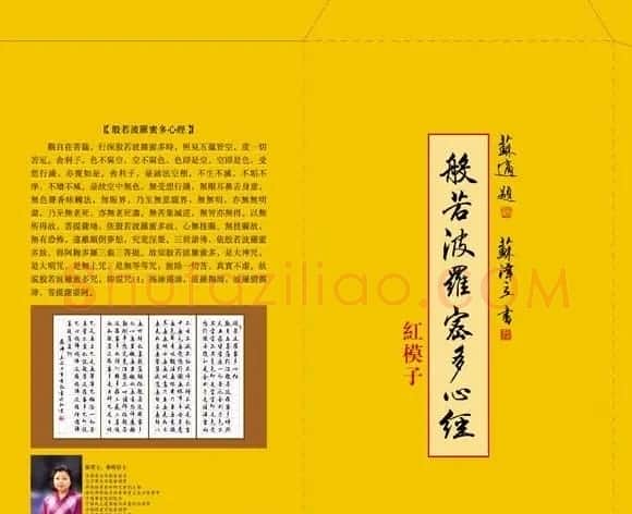 苏泽立心经书法行书红模子 | 软笔行书字帖