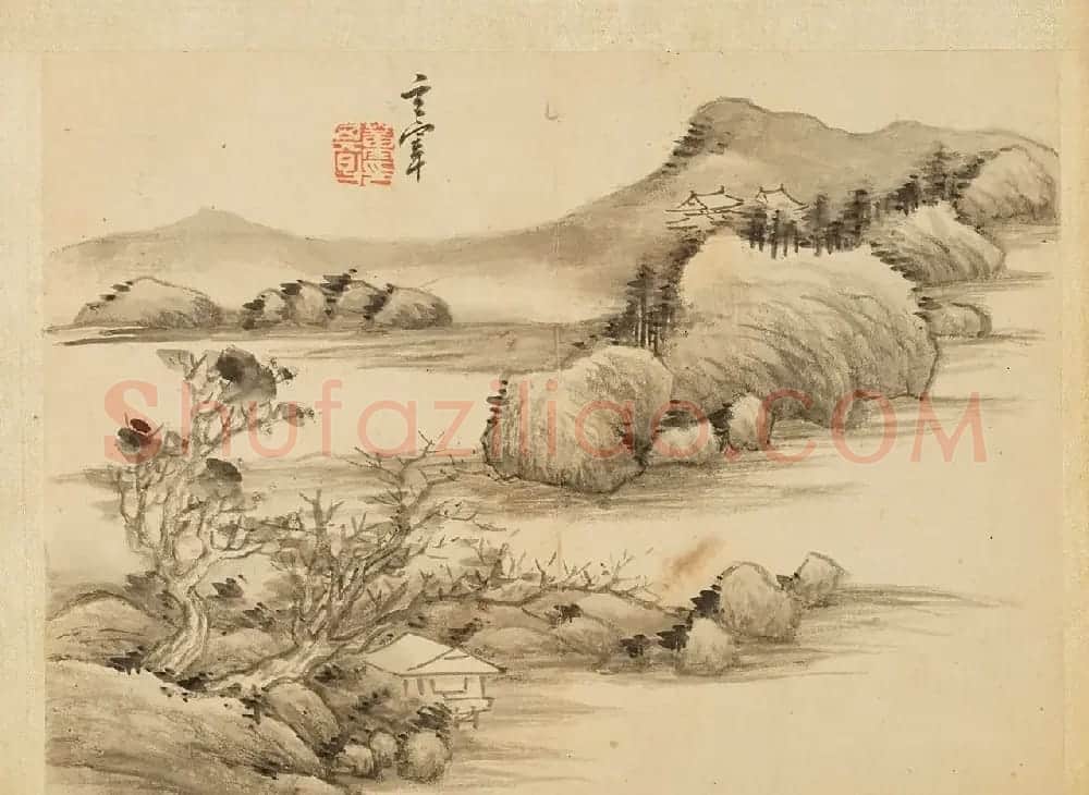 董其昌书画合璧册页《得未曾有》 | 传世书法作品鉴赏