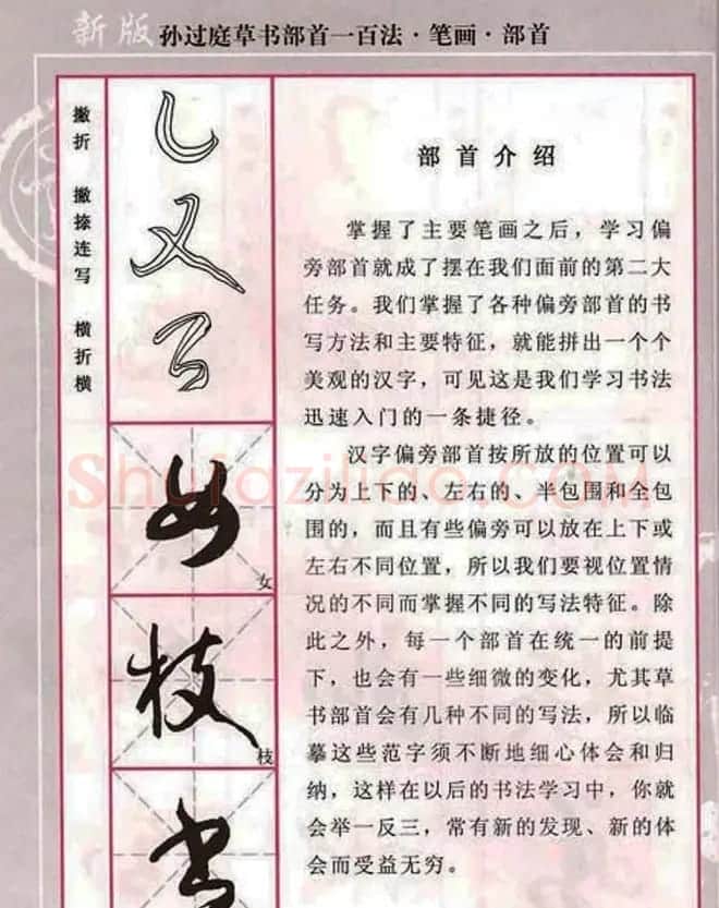 历代名家字帖《孙过庭草书部首一百法》 | 软笔草书字帖